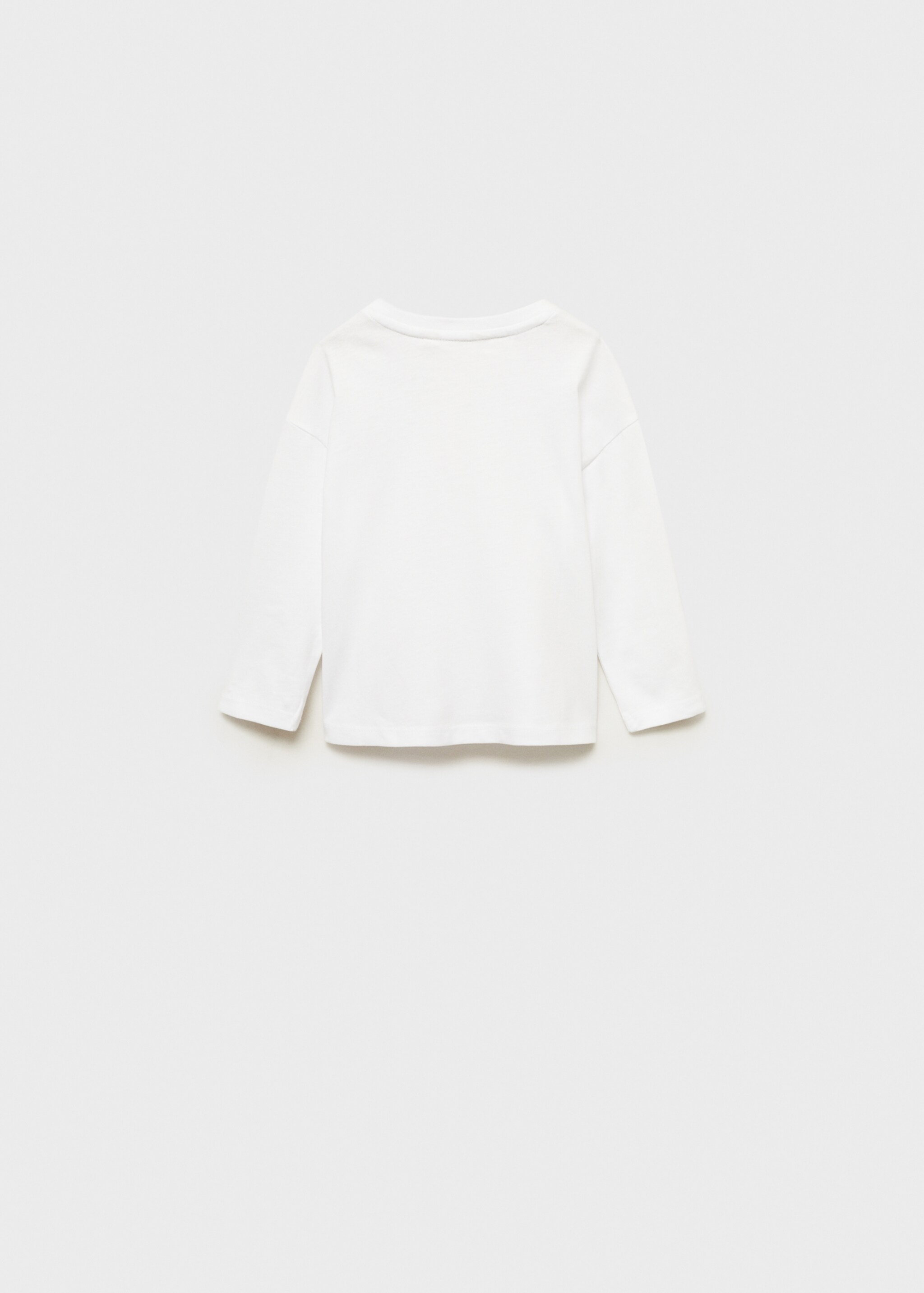 Samarreta cotó màniga llarga - Revers de l'article, Blanc trencat. Ref: 87040648-00.