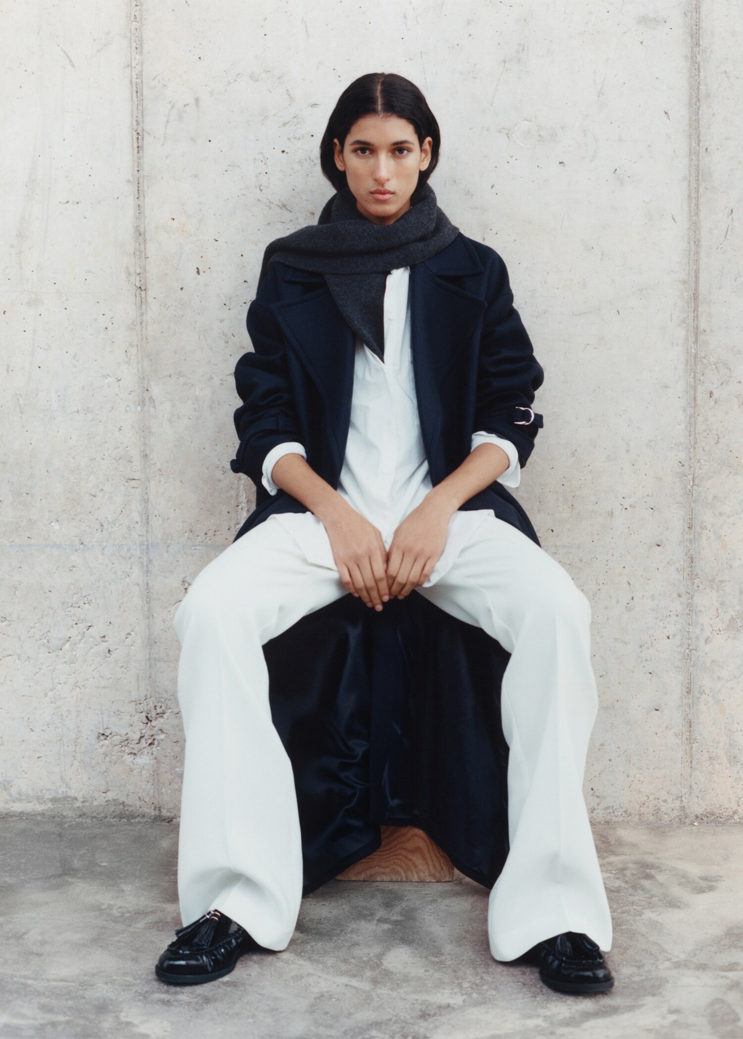 Long virgin wool coat - Details of the article 7