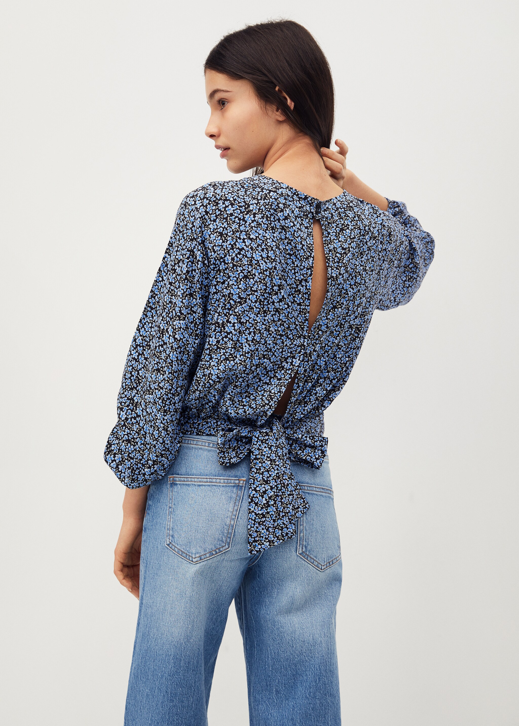 Bow printed blouse - Medium plane