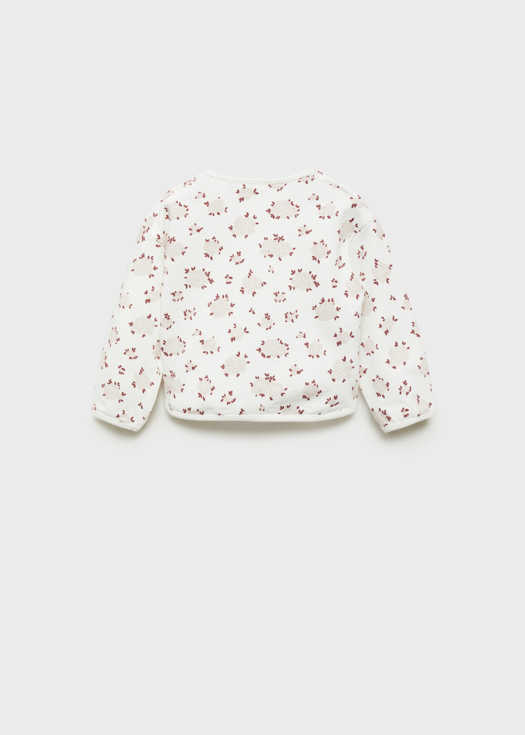 Floral printed sweatshirt - Reverse of the article, Pink. Ref: 87041053-00.