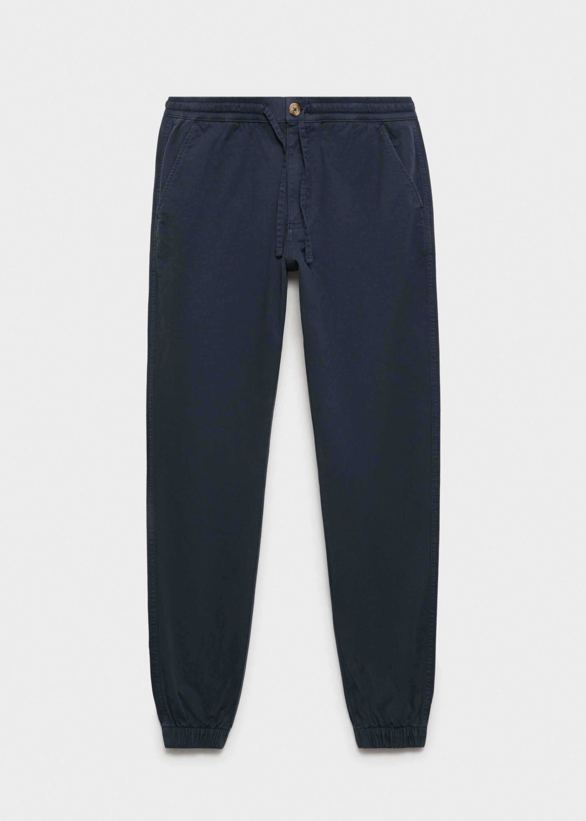 Jogger-Hose aus Baumwolle - Artikel ohne Model, Dunkles Marineblau. Ref: 87041056-00.