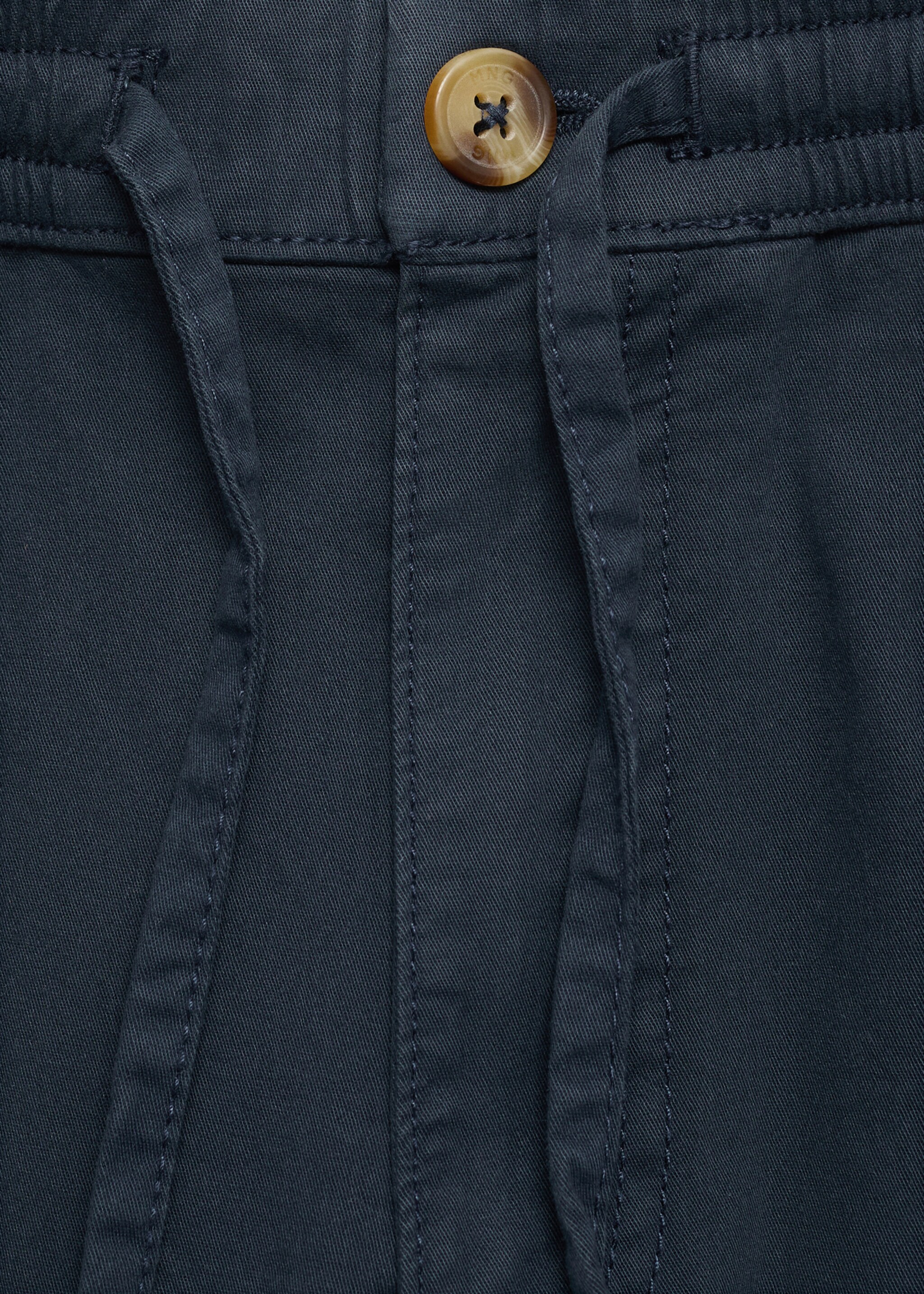 Jogger-Hose aus Baumwolle - Detail des Artikels 8, Dunkles Marineblau. Ref: 87041056-00.