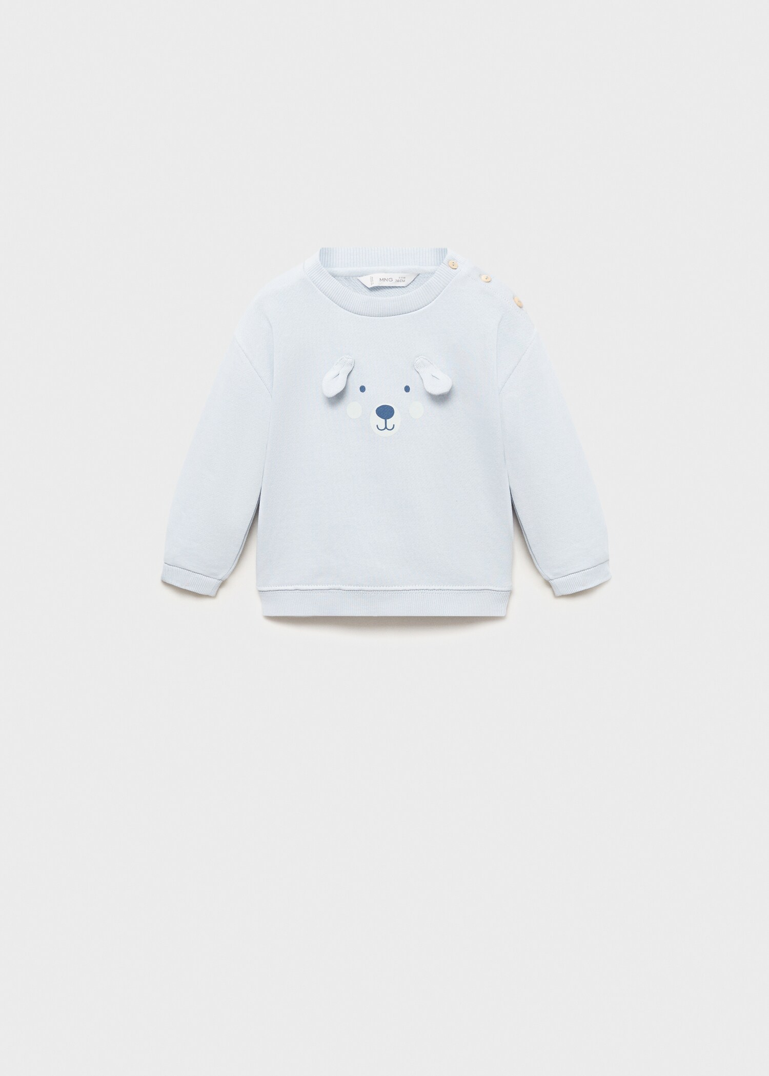 Sweat-shirt en coton à décorations en relief - Article sans modèle