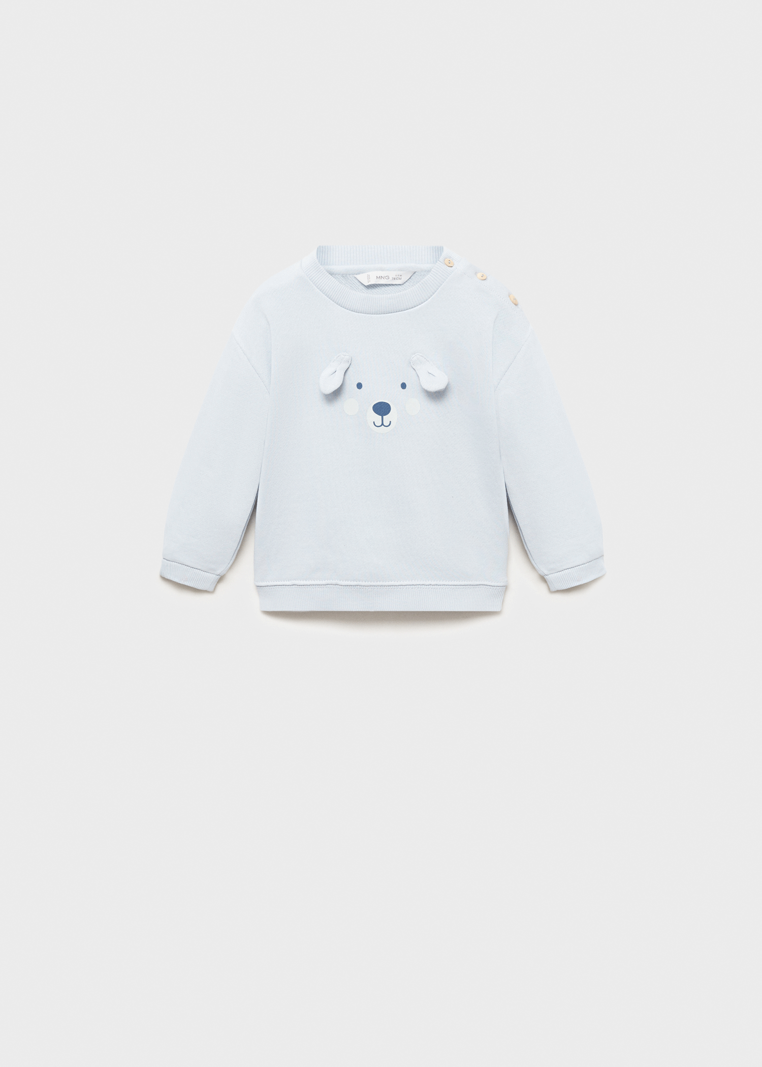 Sweat-shirt en coton à décorations en relief - Détail de l'article 9