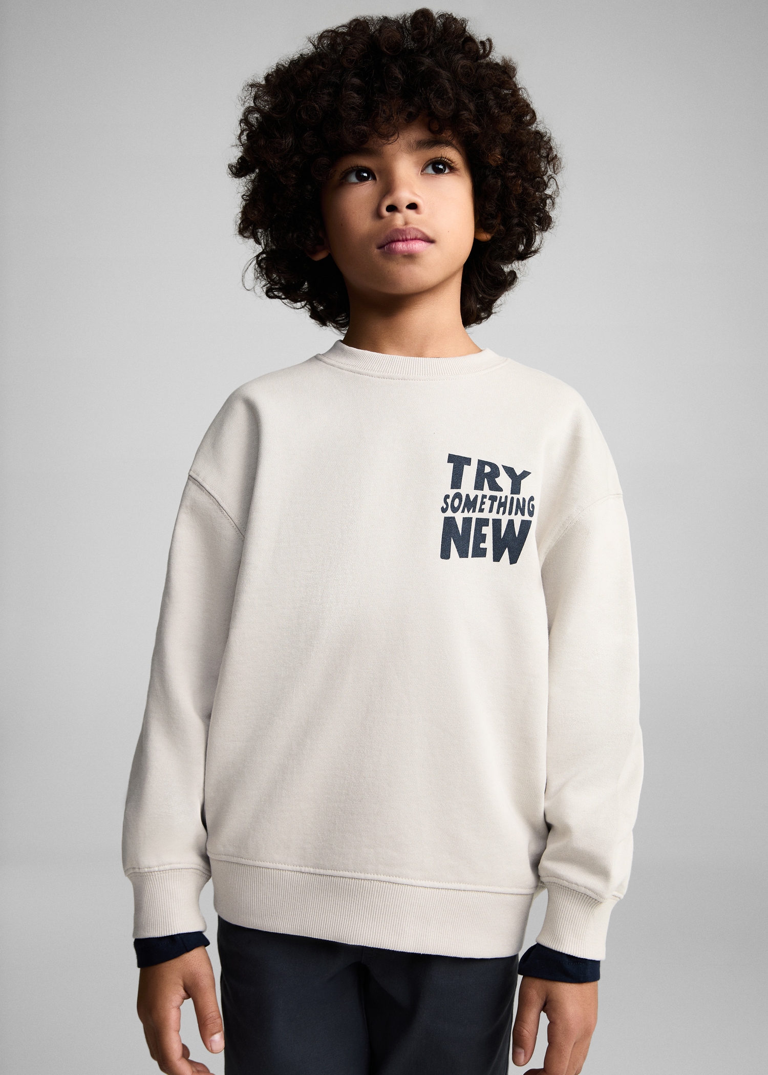 Printed cotton sweatshirt - Medium plane