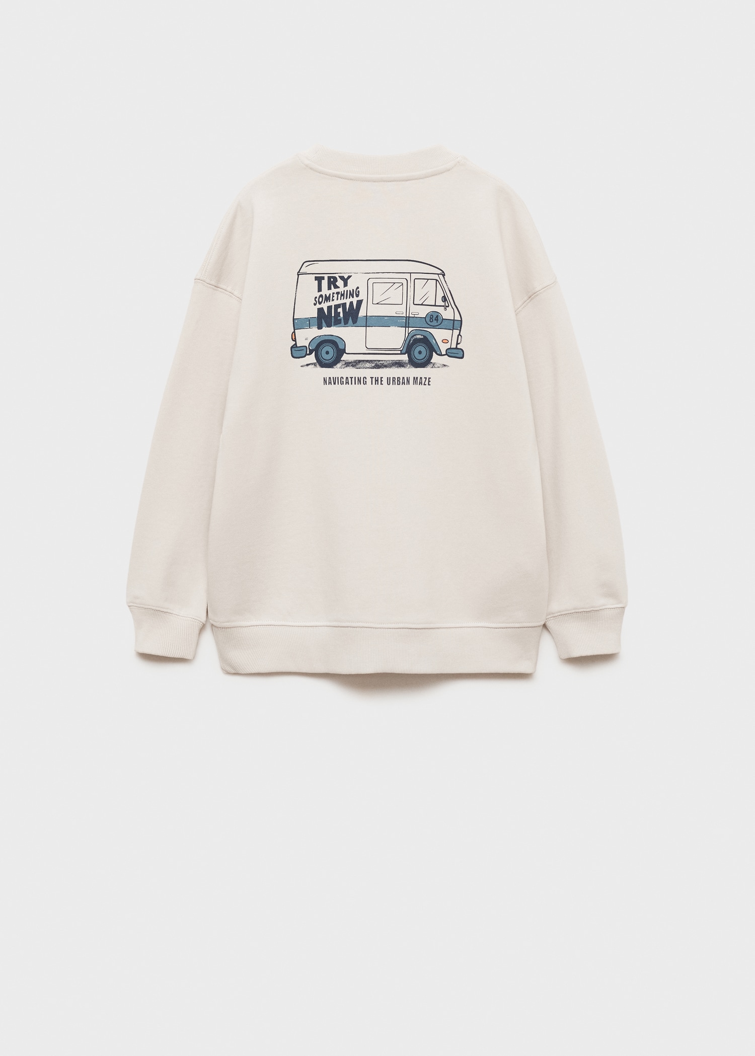 Printed cotton sweatshirt - Reverse of the article