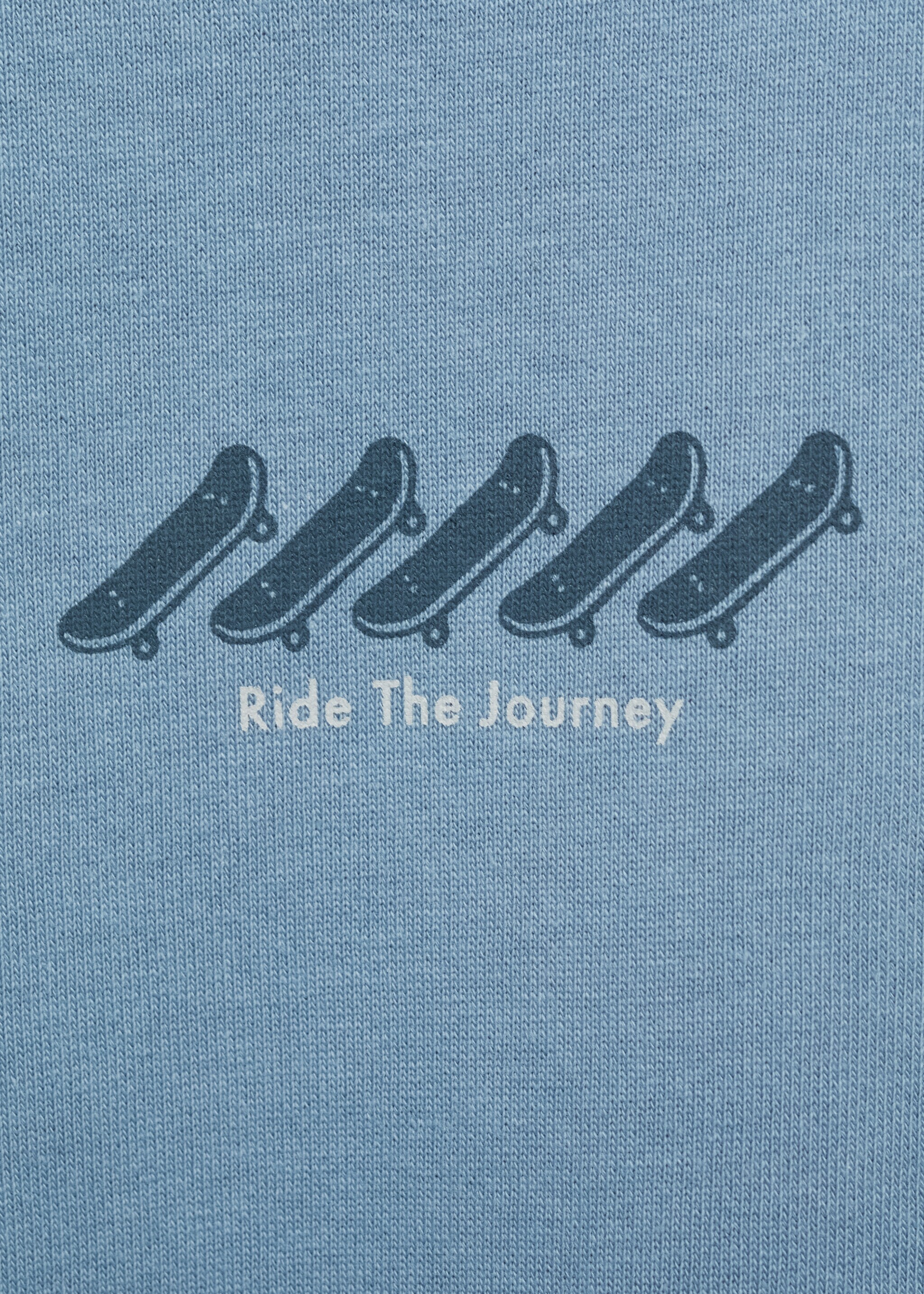 Printed cotton sweatshirt - Details of the article 8, Blue. Ref: 87041512-00.