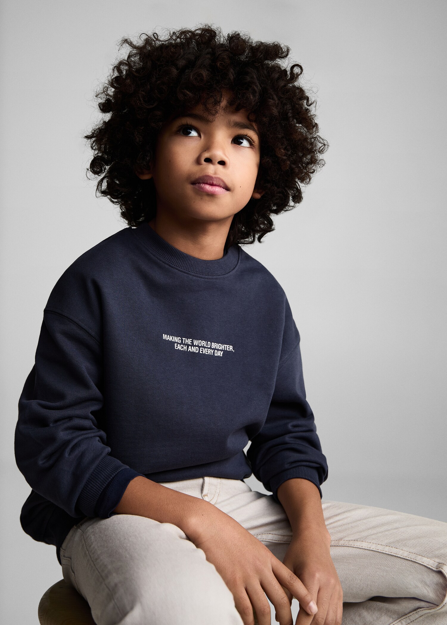 Printed cotton sweatshirt - Medium plane