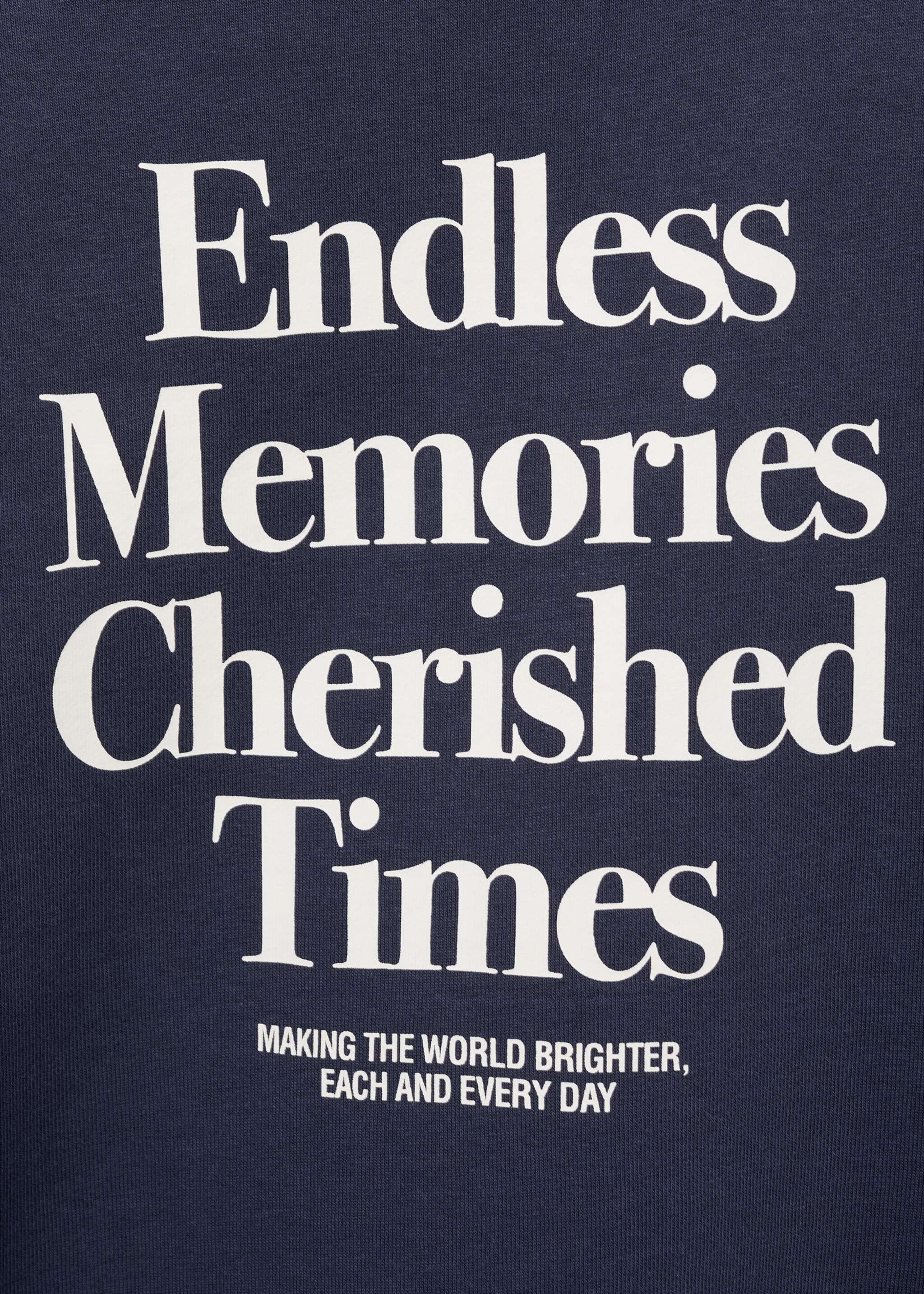 Printed cotton sweatshirt - Details of the article 0, Dark Navy. Ref: 87041512-00.