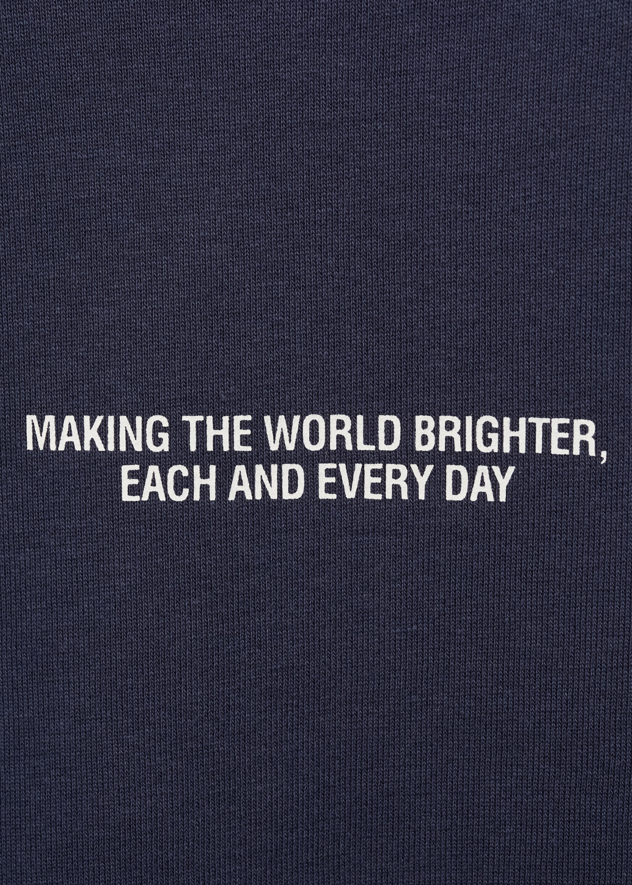 Printed cotton sweatshirt - Details of the article 8, Dark Navy. Ref: 87041512-00.