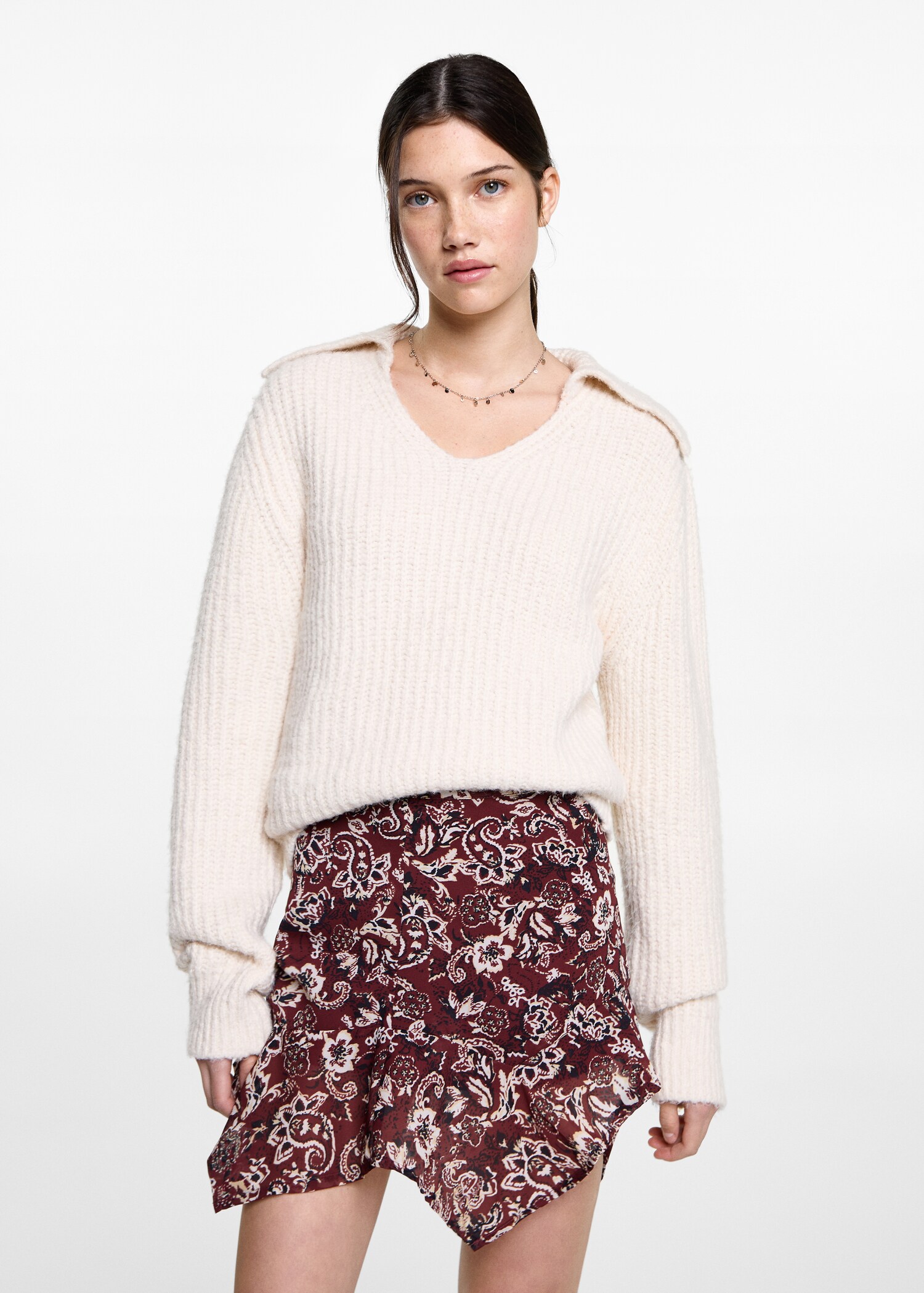 Asymmetrisches Printkleid - Mittlere Ansicht