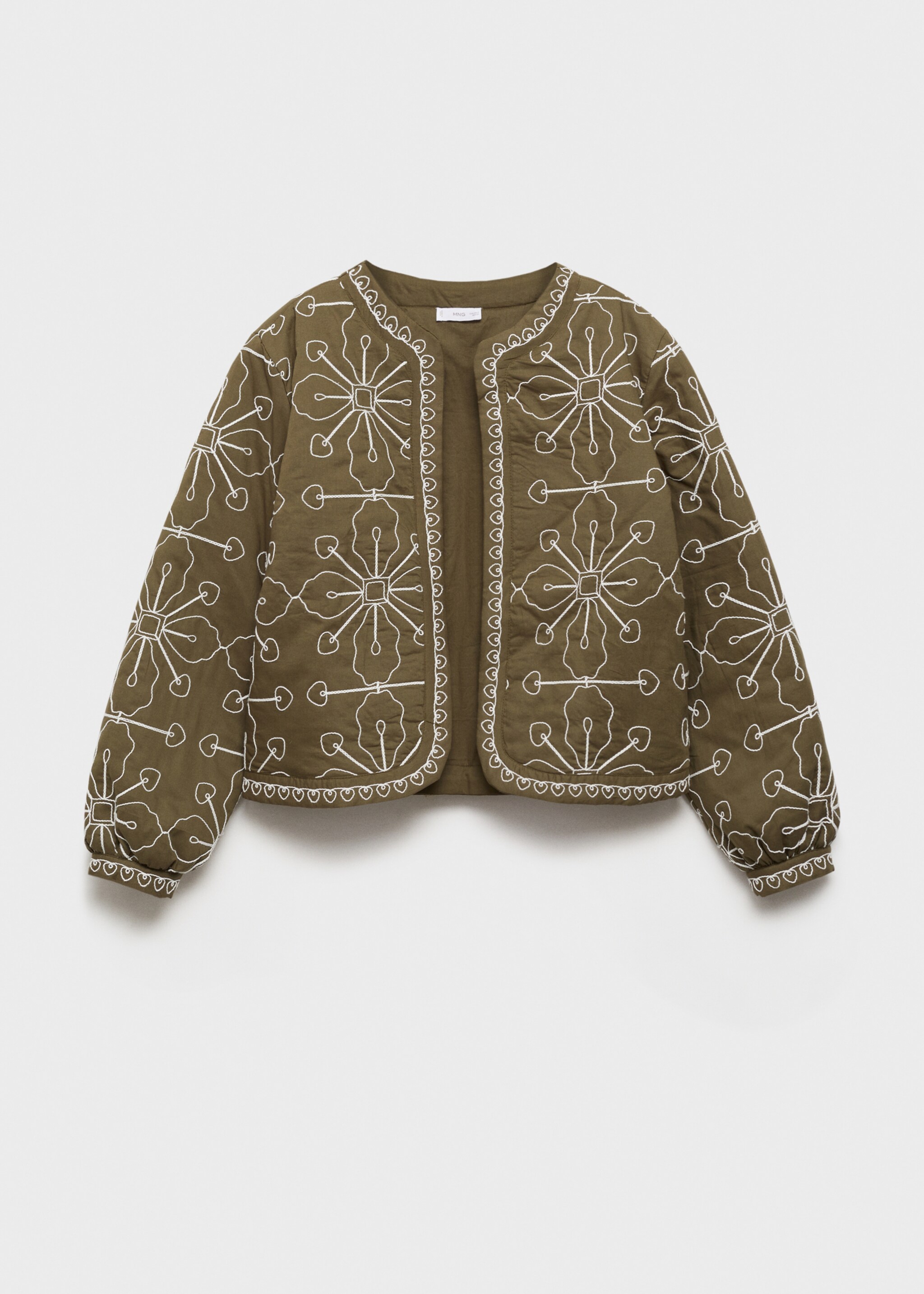 Quilted cotton jacket - Article without model, Olive Green. Ref: 87041514-00.