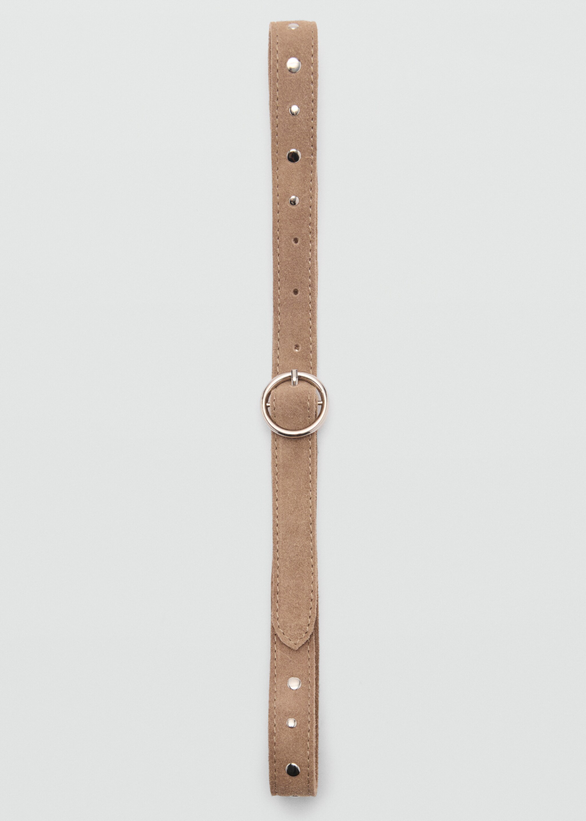 Ceinture croûte de cuir perforée - Détail de l'article 1, Sable. Ref: 87041518-00.