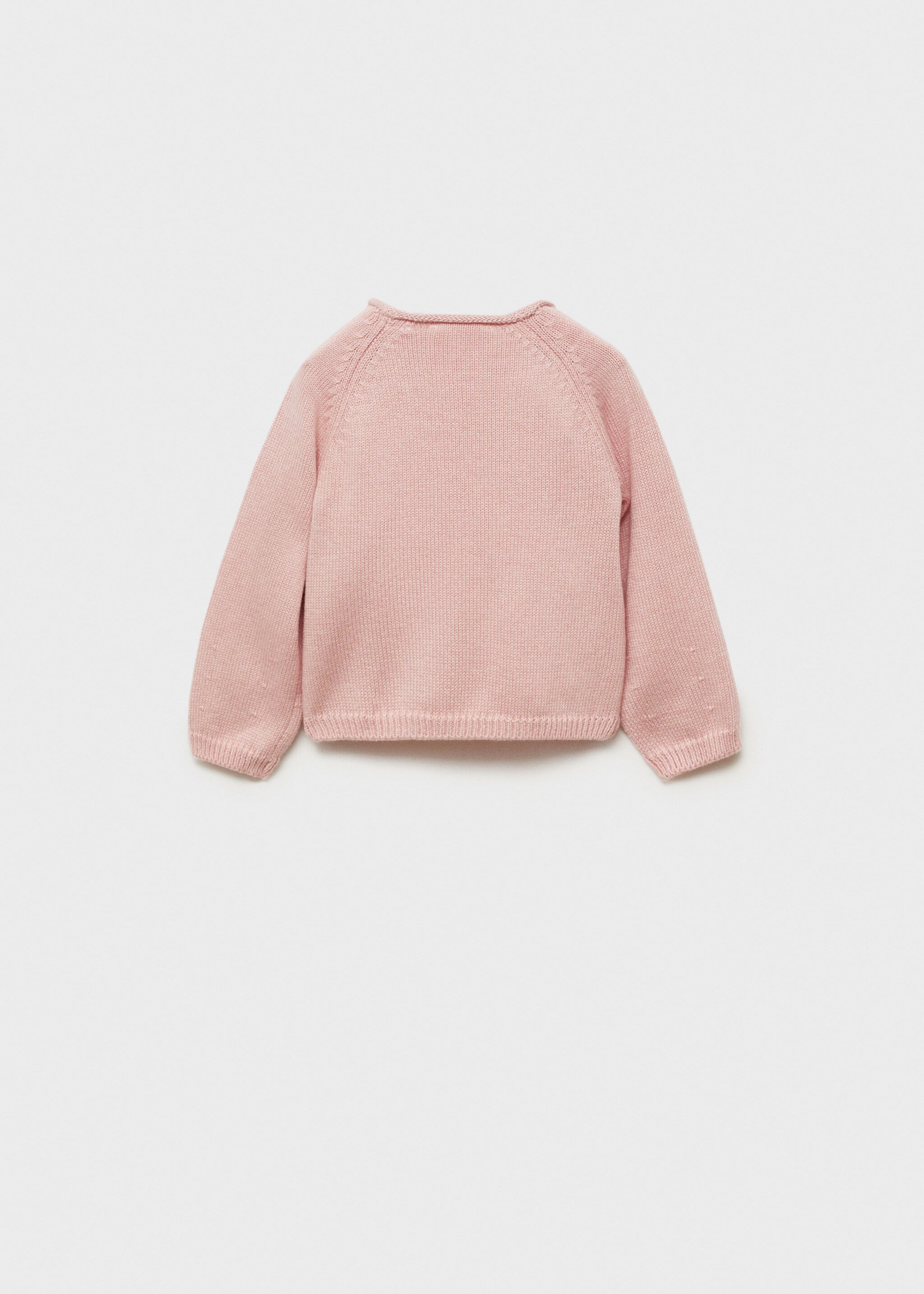 Buttons detail knit sweater - Reverse of the article, Pink. Ref: 87041520-00.