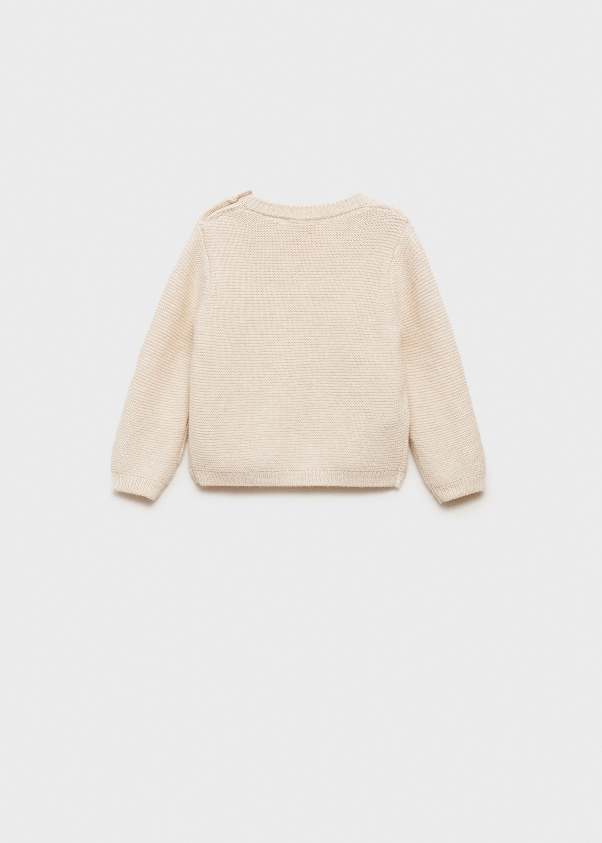 Knit pocket sweater - Reverse of the article, Sand. Ref: 87041521-00.