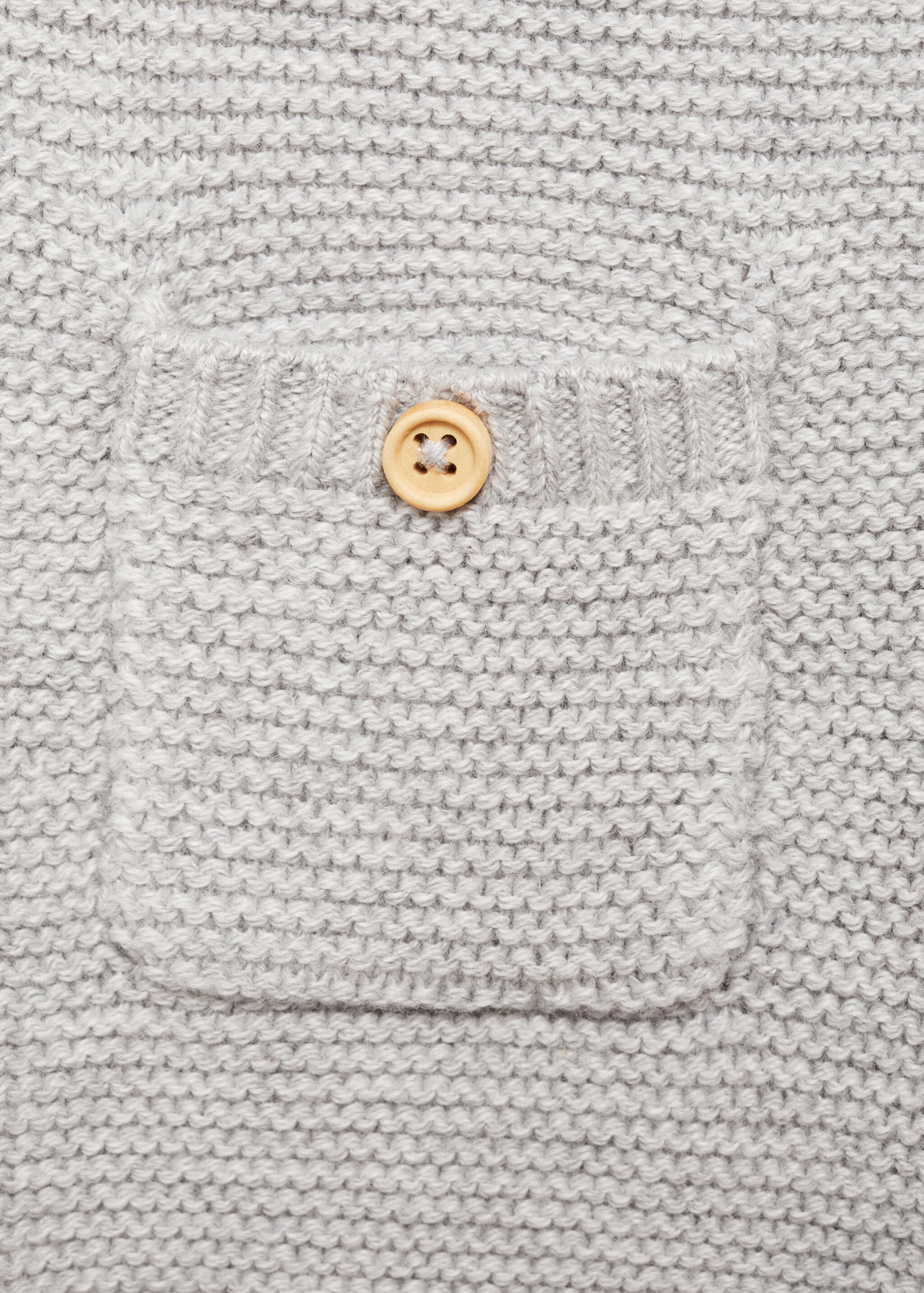 Knit pocket sweater - Details of the article 8, Medium Heather Grey. Ref: 87041521-00.