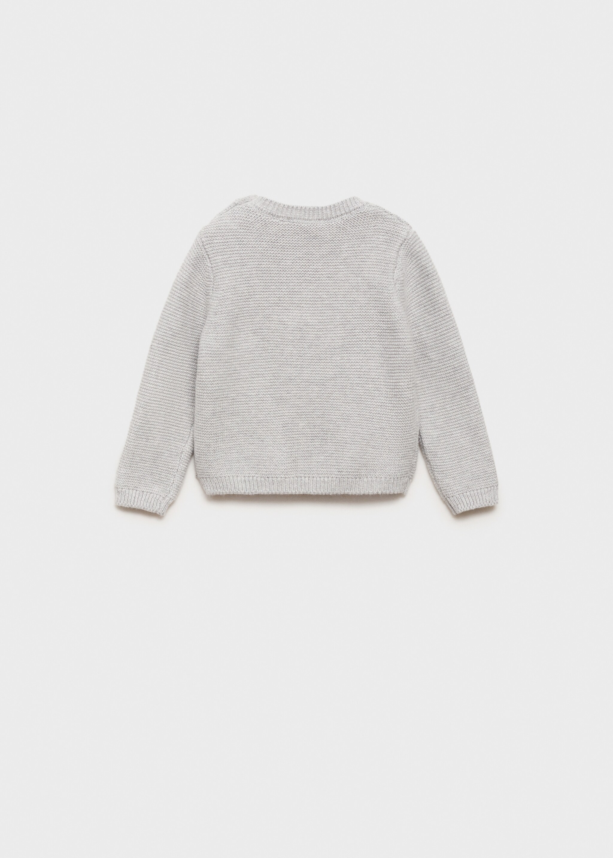 Knit pocket sweater - Reverse of the article, Medium Heather Grey. Ref: 87041521-00.