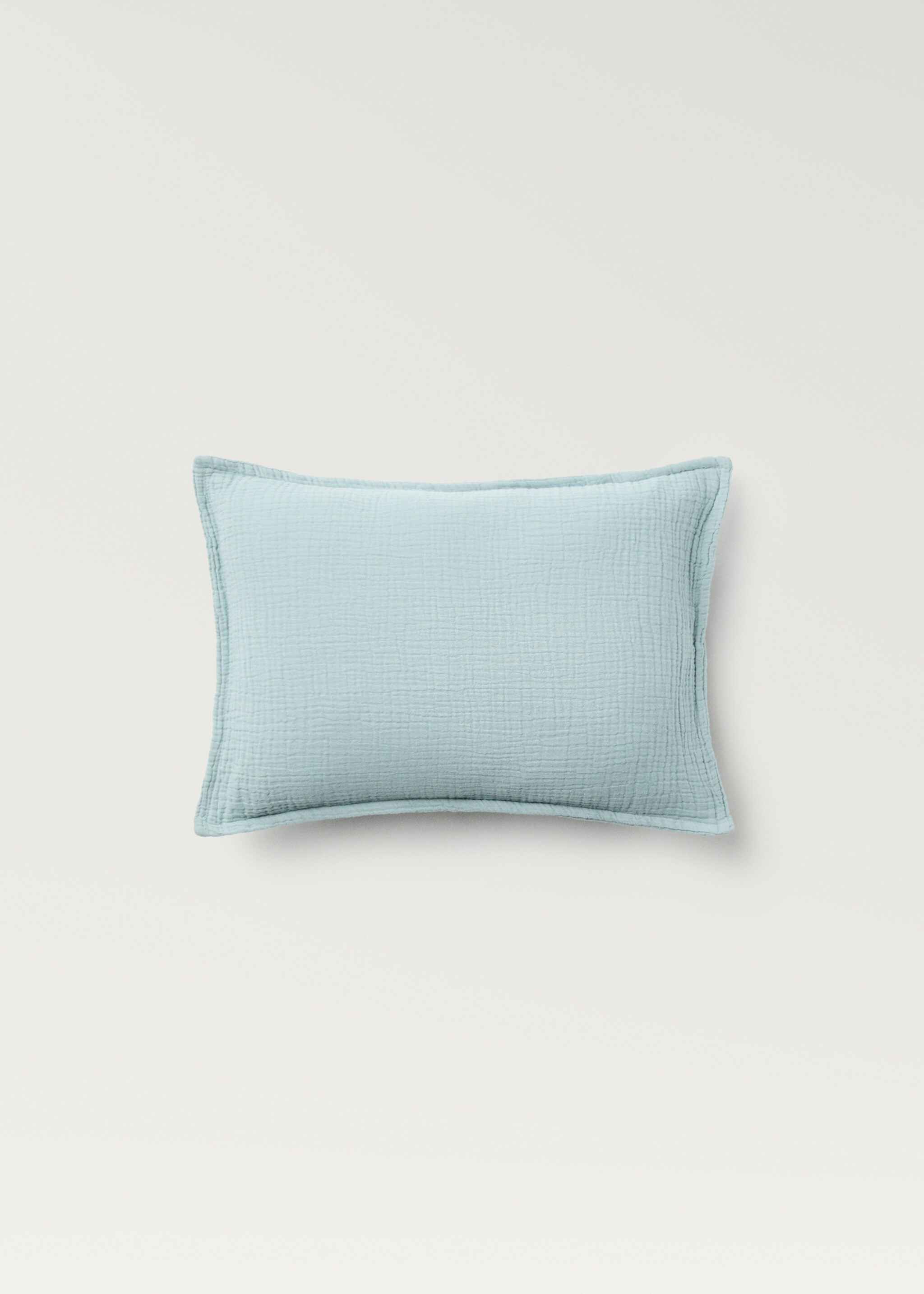 Gauze children's cushion cover 30x40 cm - Article without model, Mint Green. Ref: 87041524-00.