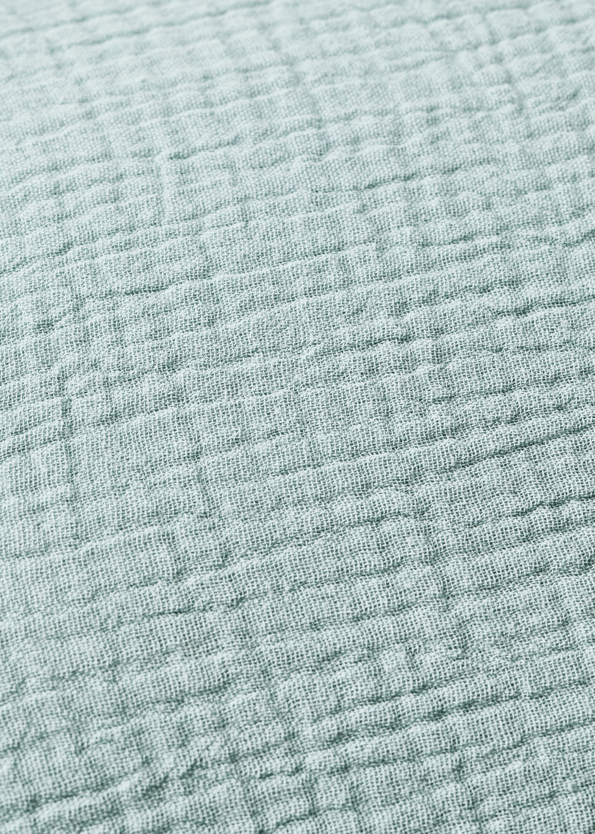 Gauze children's cushion cover 30x40 cm - Details of the article 3, Mint Green. Ref: 87041524-00.