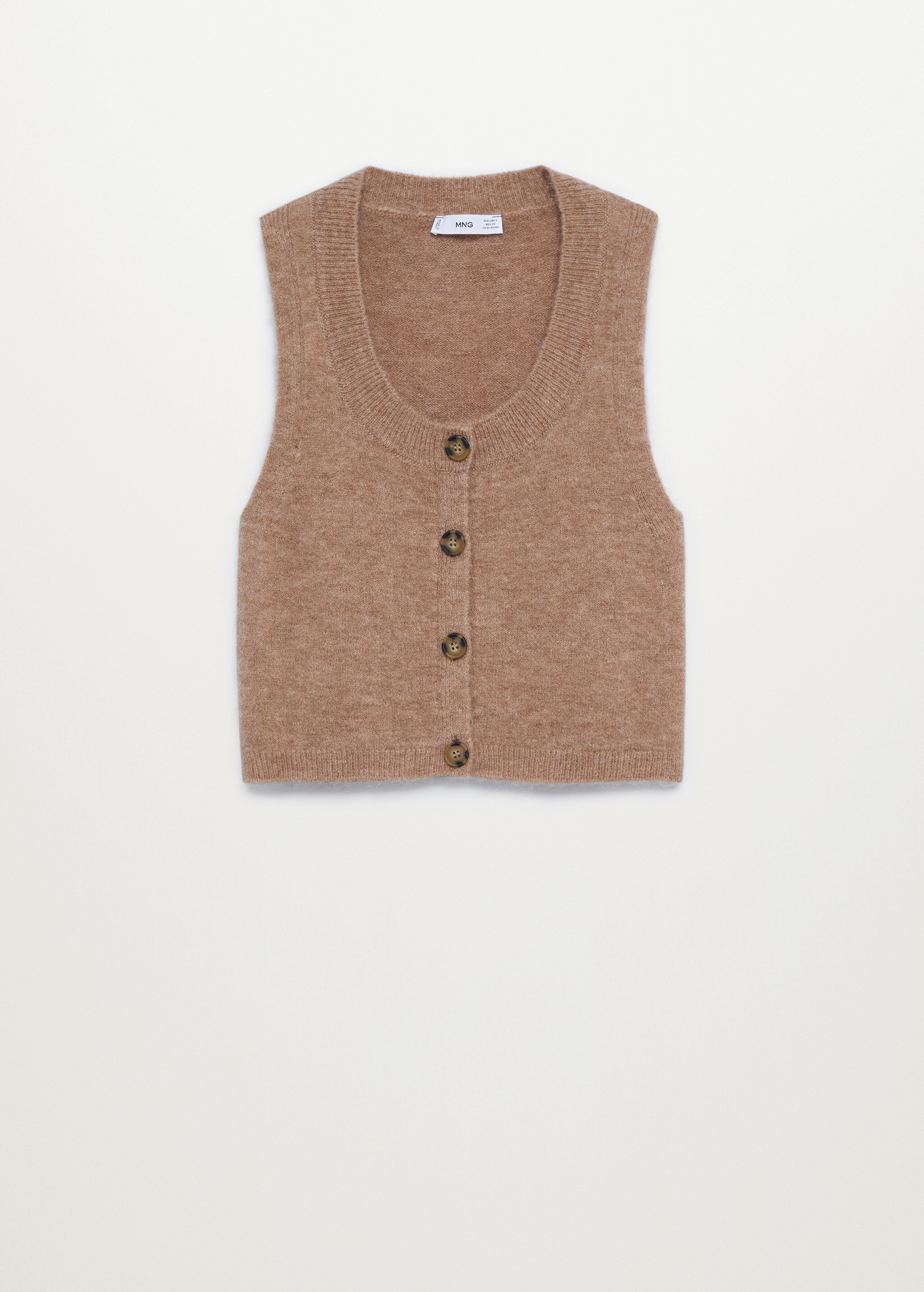 Knitted gilet with buttons - Article without model