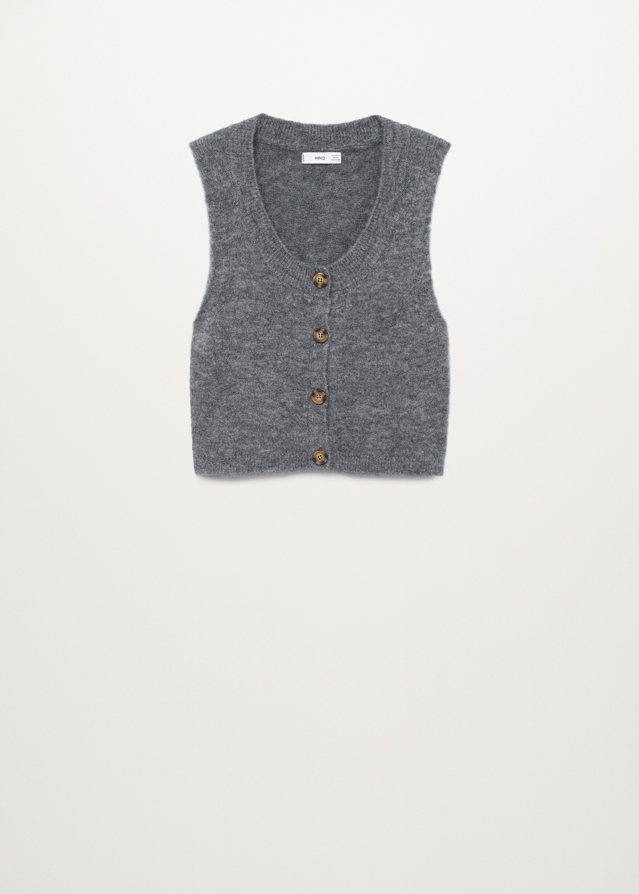 Knitted gilet with buttons - Article without model