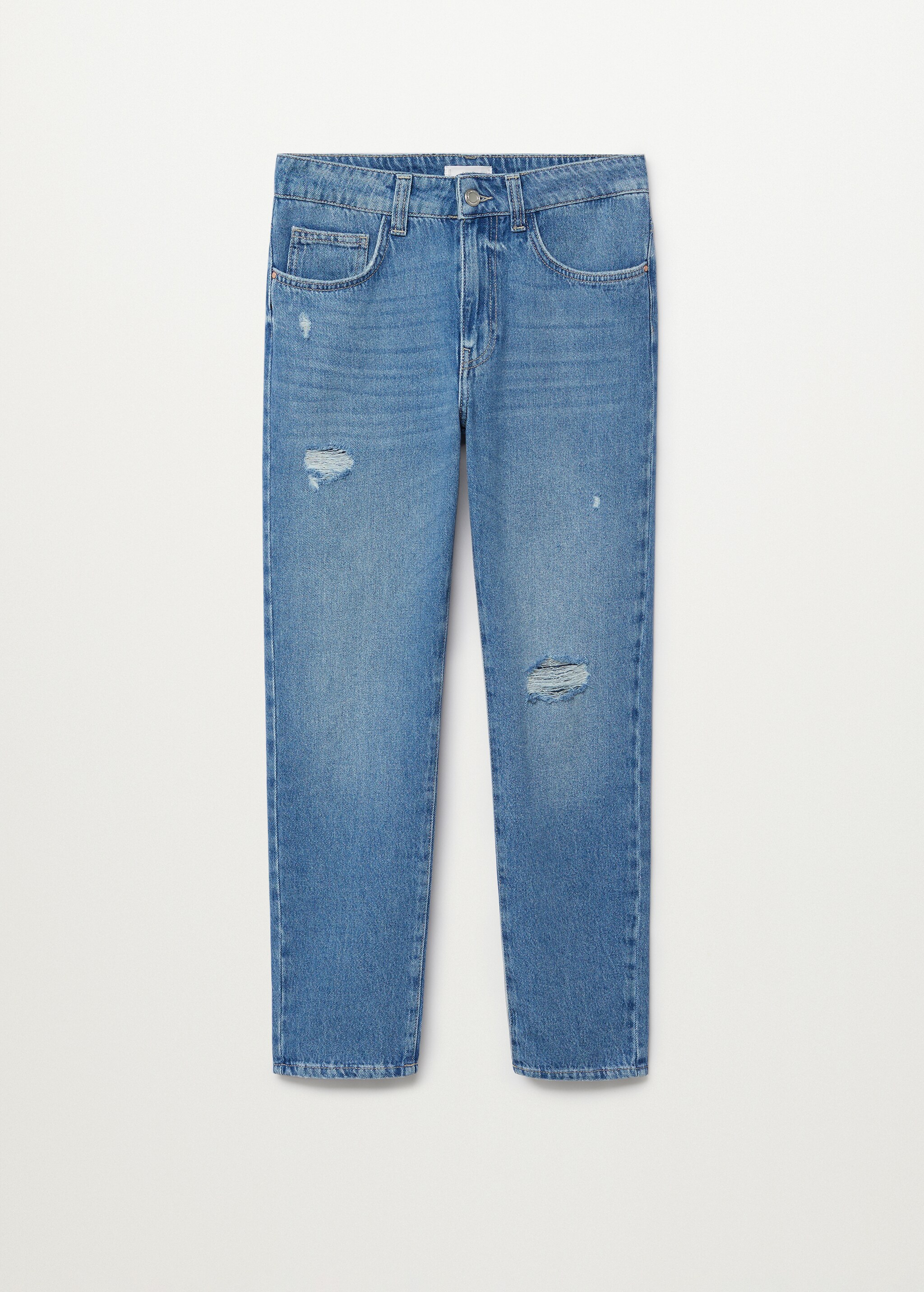 Jeans straight-fit rotos decorativos  - Artículo sin modelo