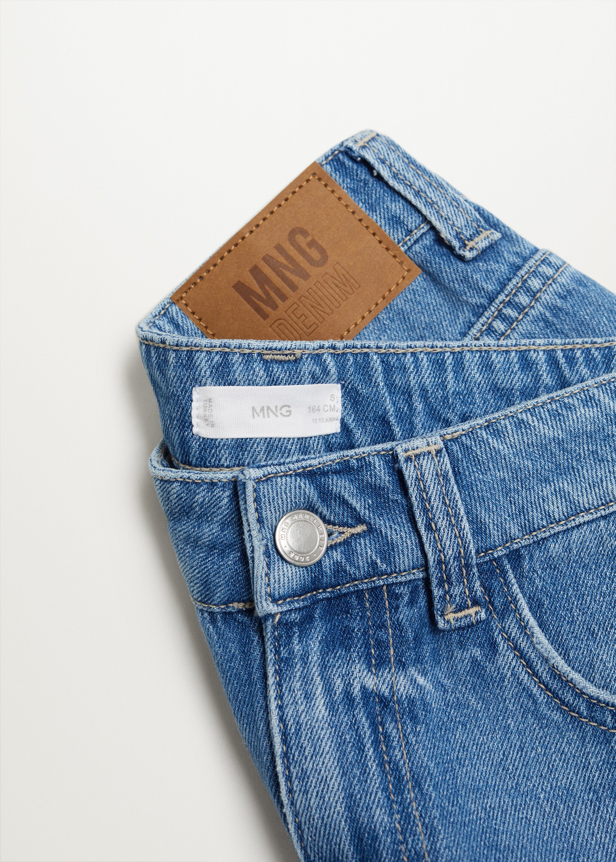 Jeans straight-fit rotos decorativos  - Detalle del artículo 8