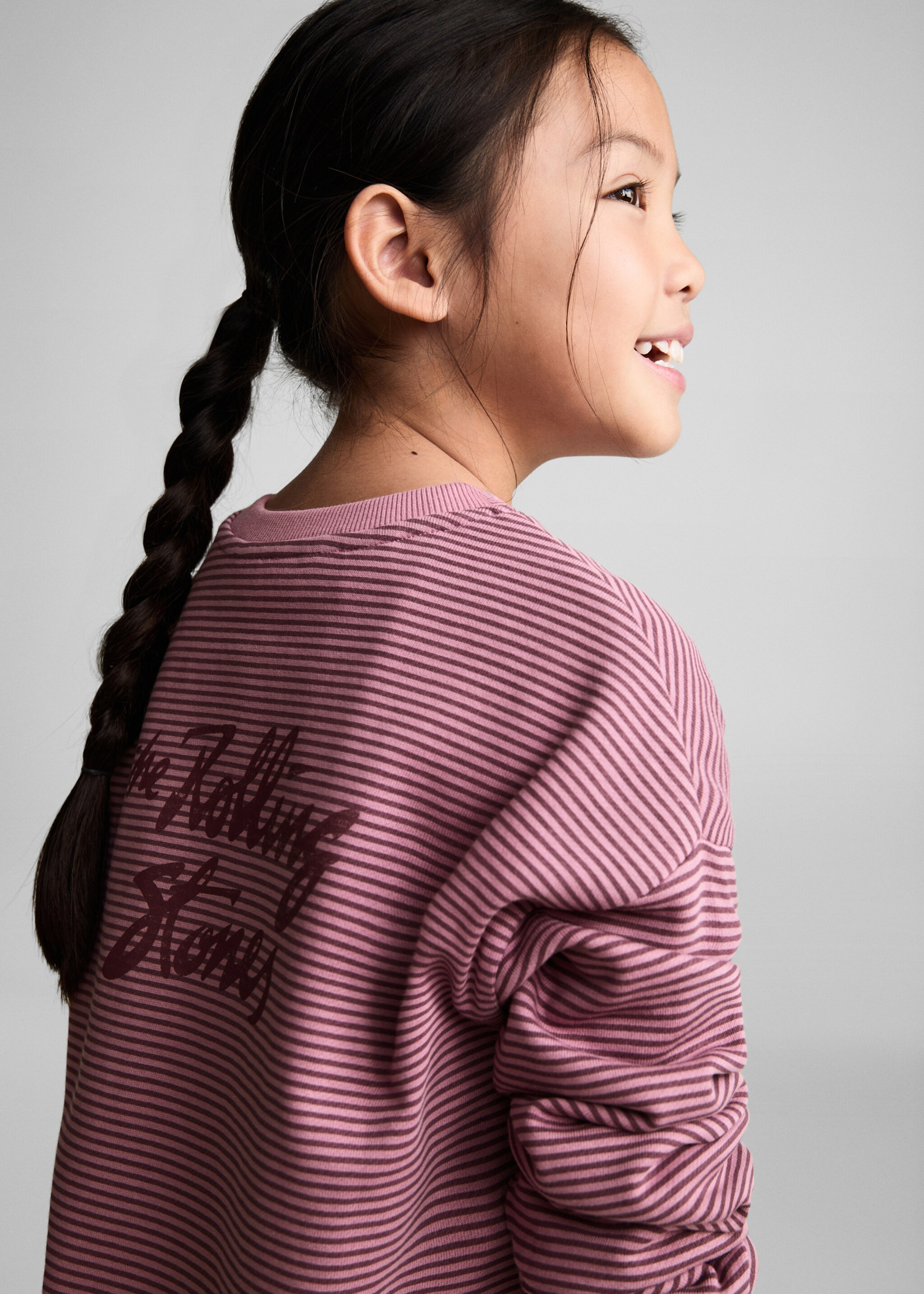 The Rolling Stones sweatshirt - Details of the article 1, Pink. Ref: 87042025-00.