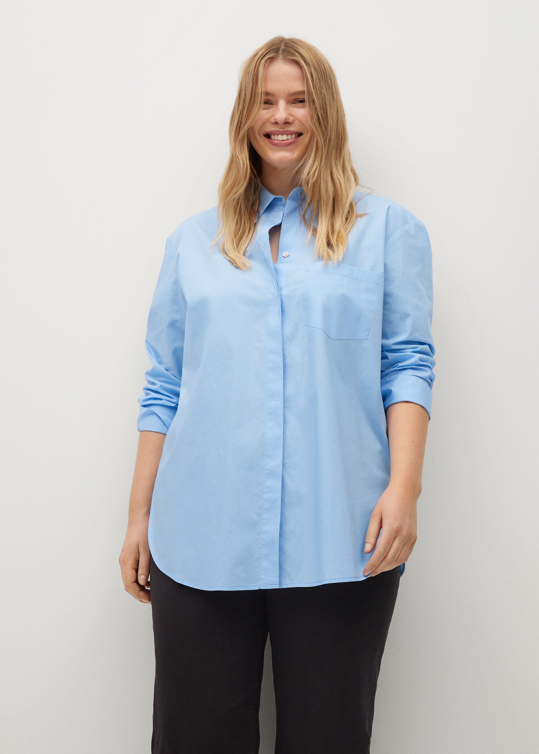 Camisa regular fit algodón - Plano medio