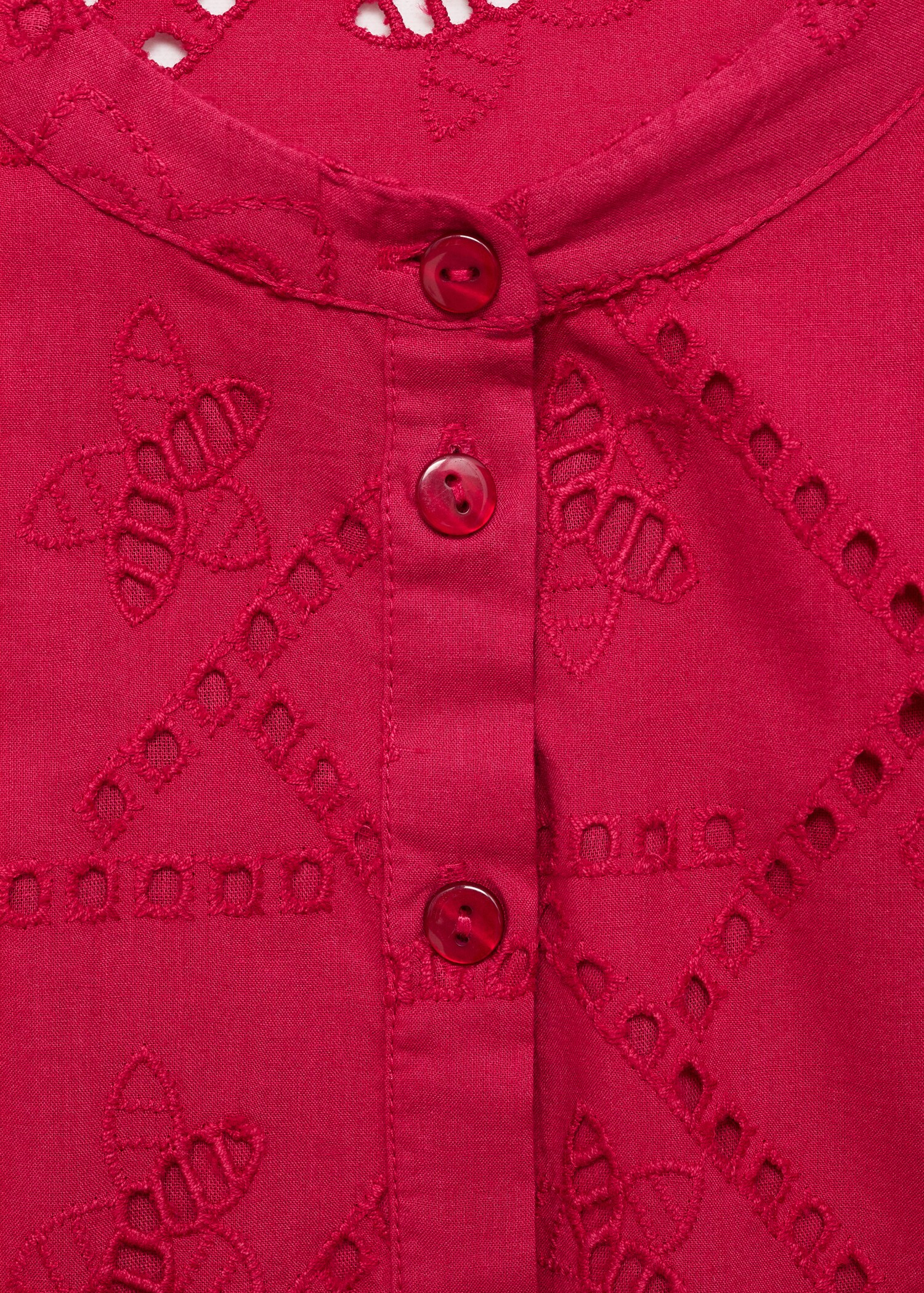 Klänning med volanger och genombrutet broderi - Detaljer om artikeln 8