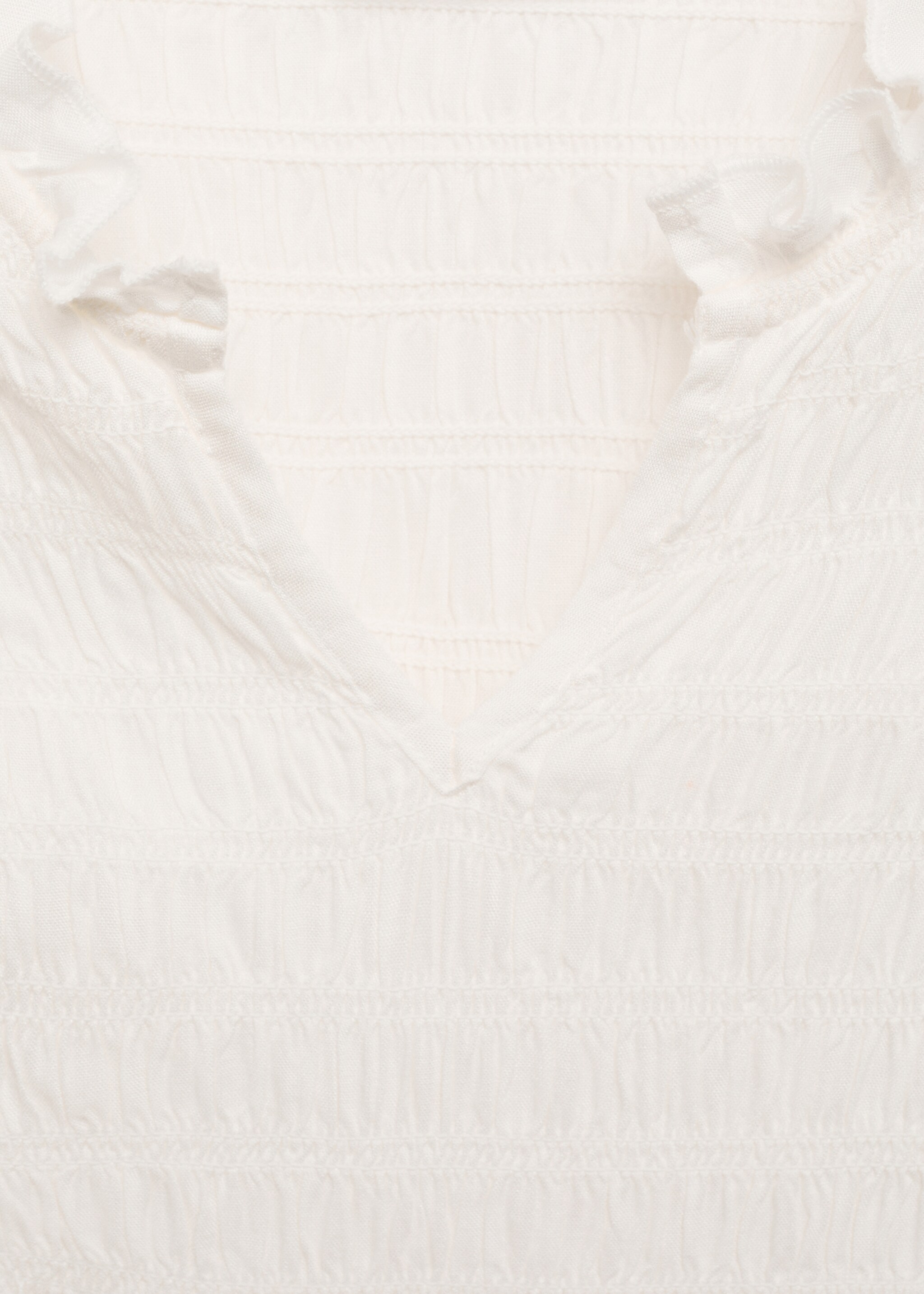 Brusa frunzida volants - Detall de l'article 8, Blanc trencat. Ref: 87042537-00.