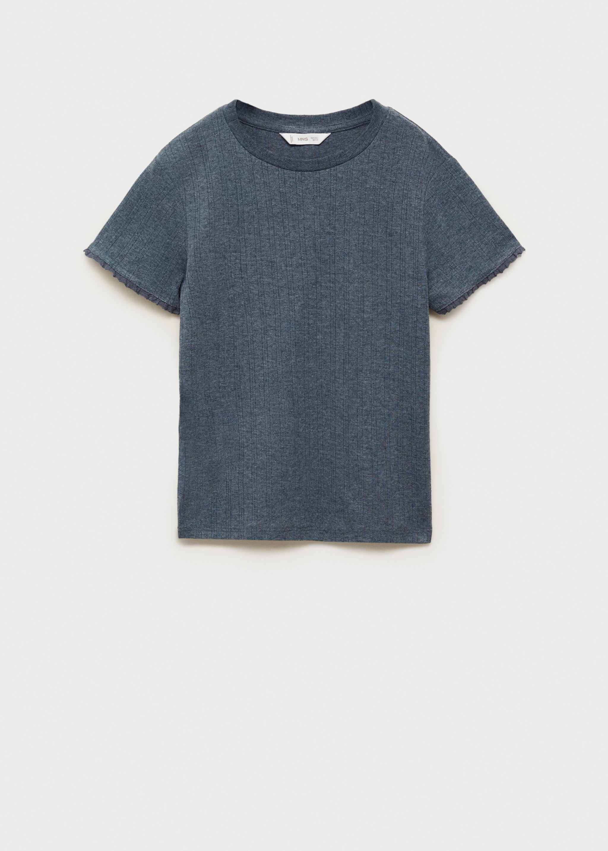 Sleeve detail t-shirt - Article without model, Blue. Ref: 87042539-00.