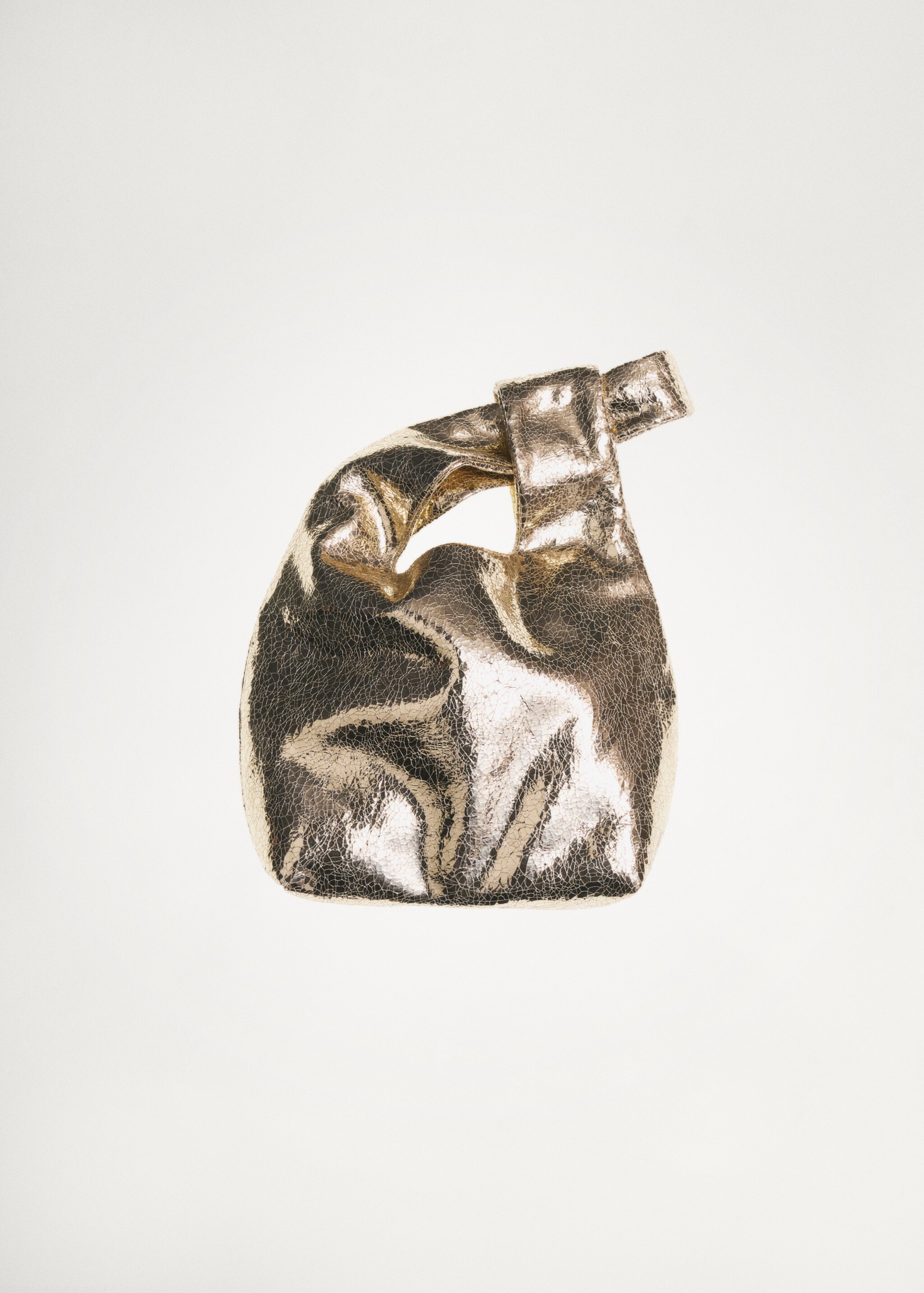 Metallic handbag - Details of the article 9, Gold. Ref: 87042540-00.