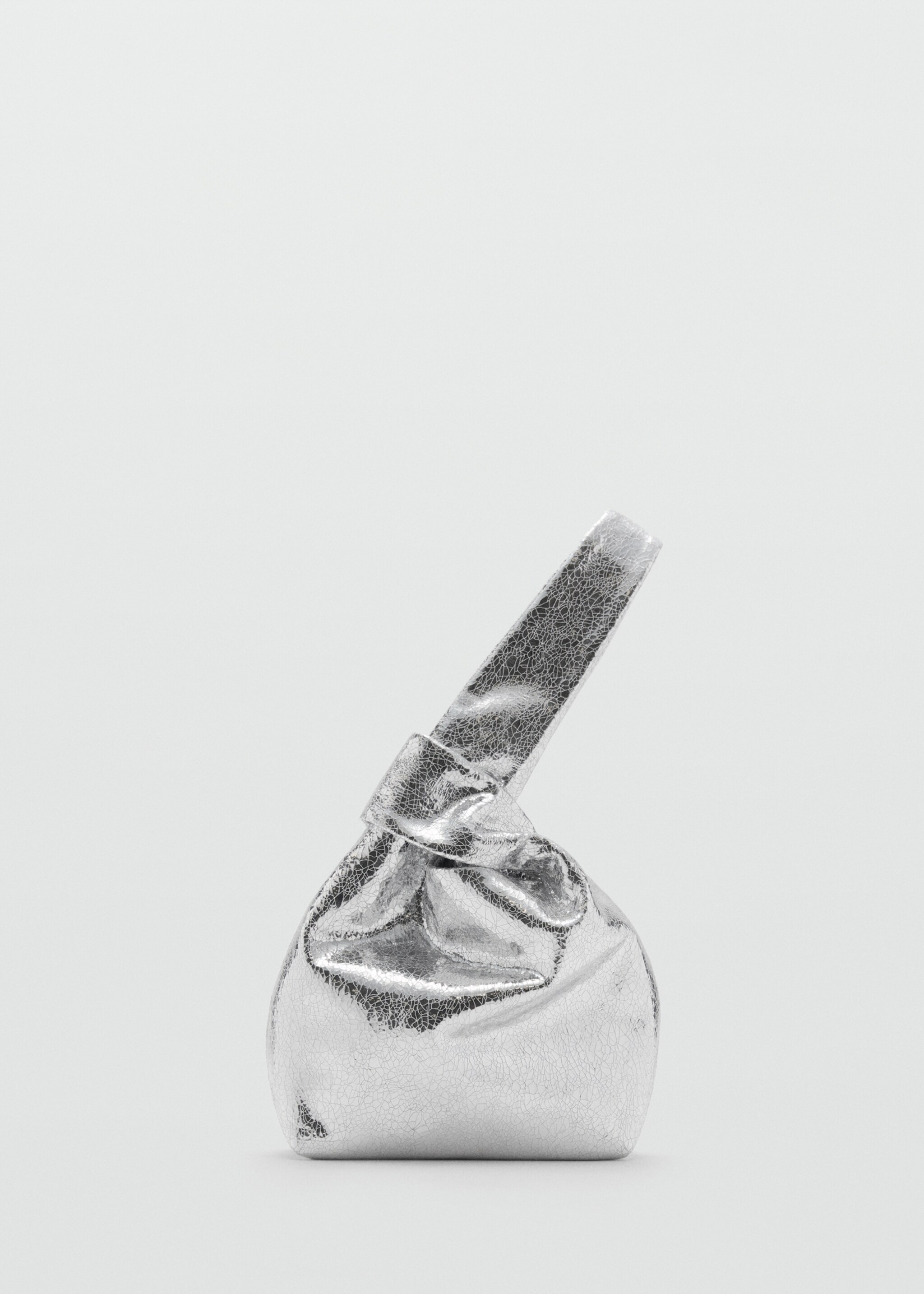 Metallic handbag - Article without model, Silver. Ref: 87042540-00.