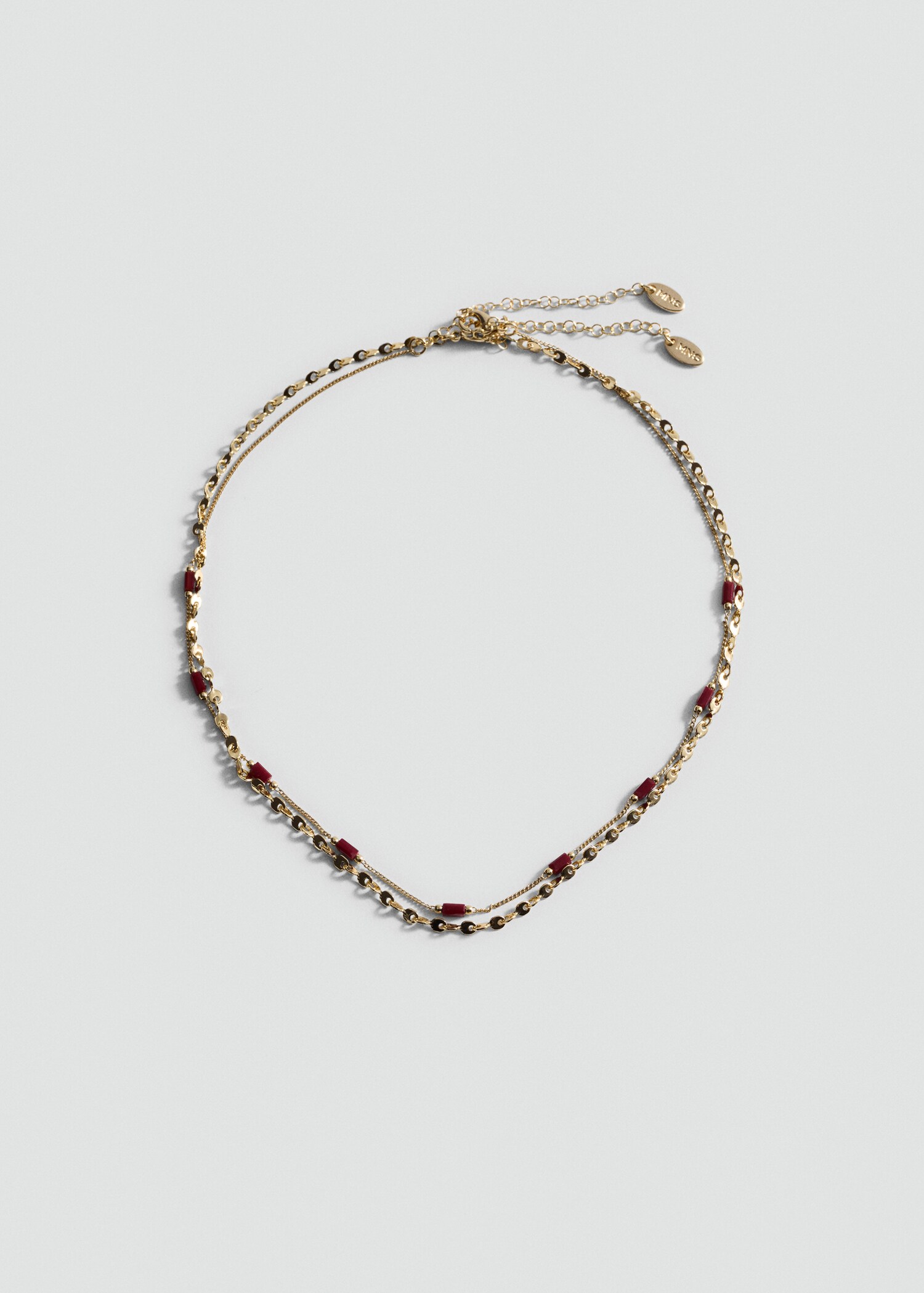 Double-chain crystal necklace - Article without model