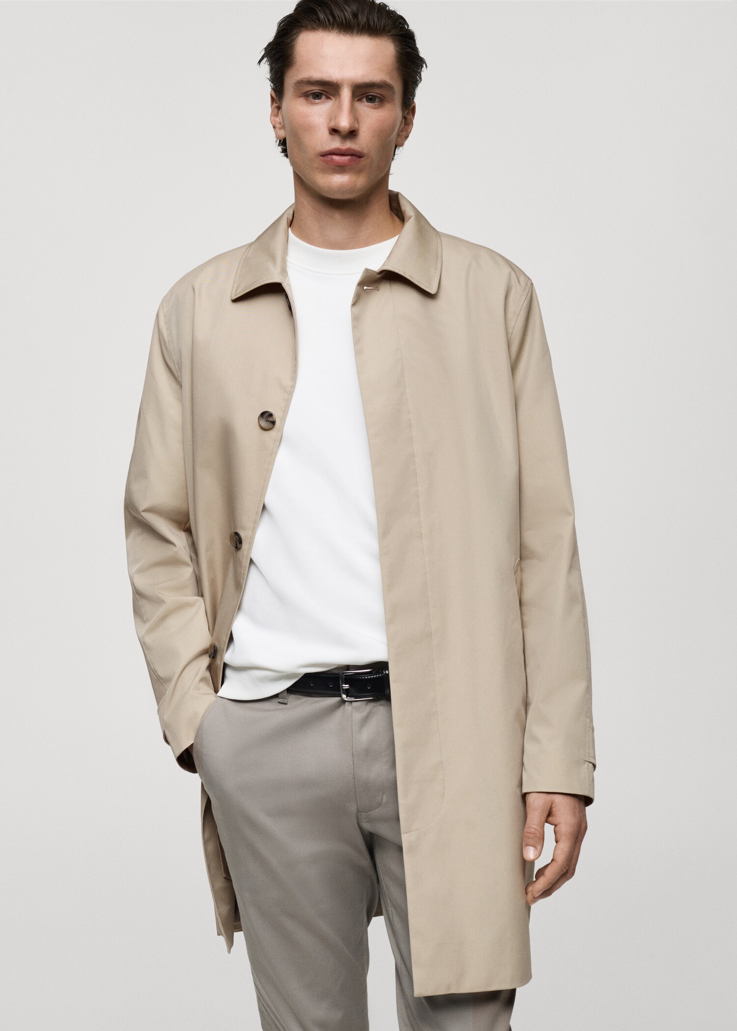 Classic water-repellent trench coat - Medium plane