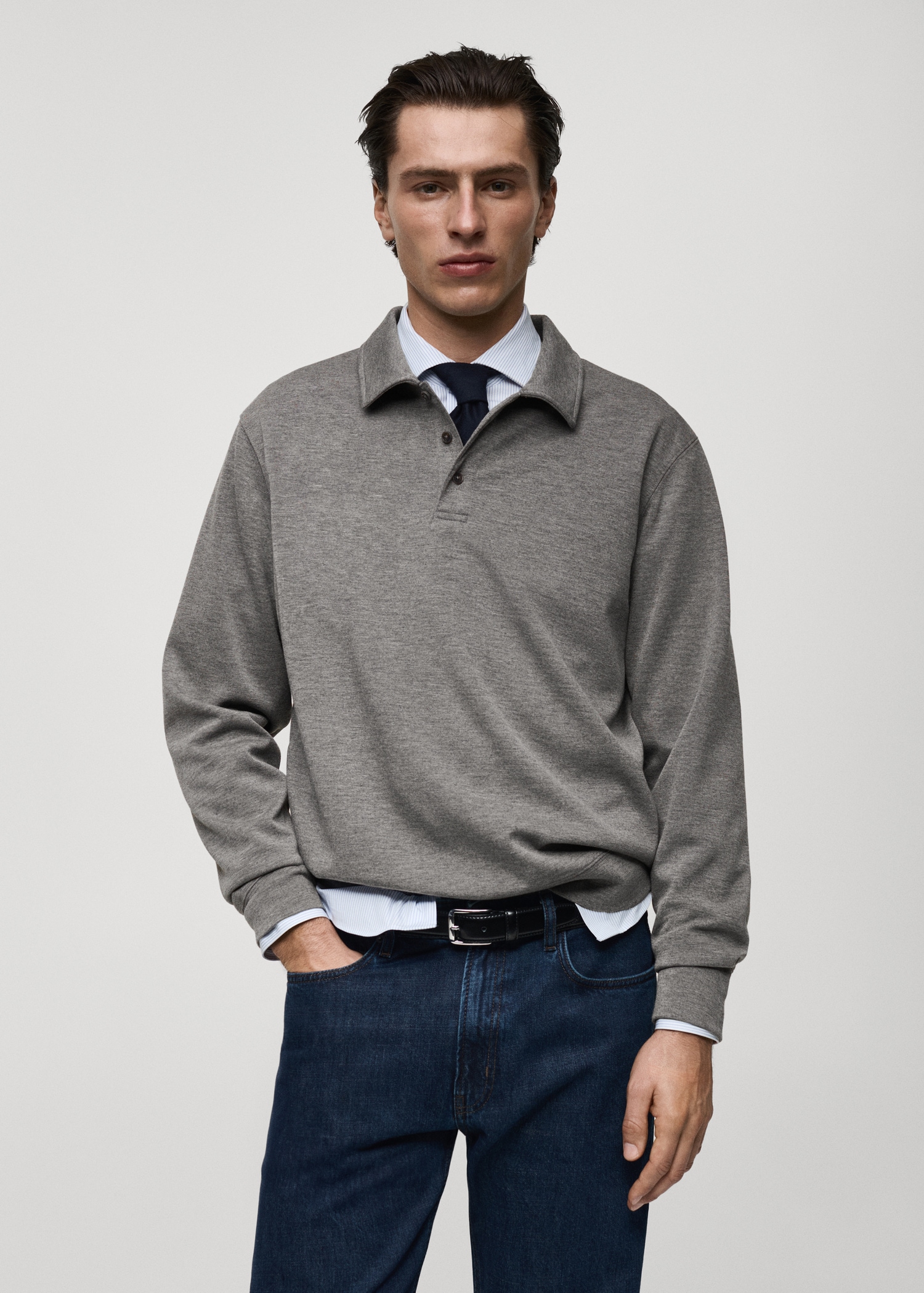 Dessuadora polo regular fit - Pla mig