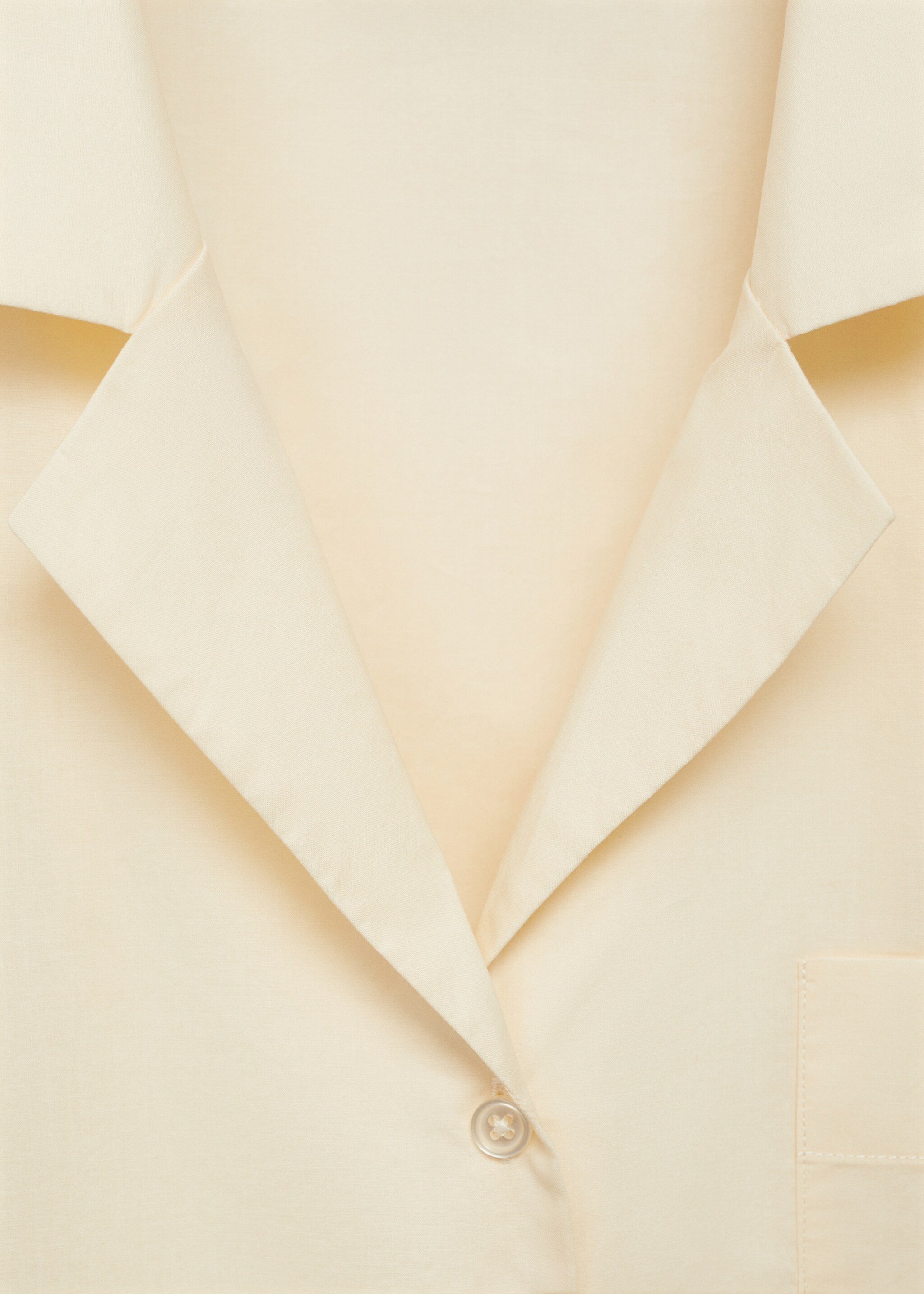 Garment-washed cotton shirt - Details of the article 0, Vanilla. Ref: 87042896-00.