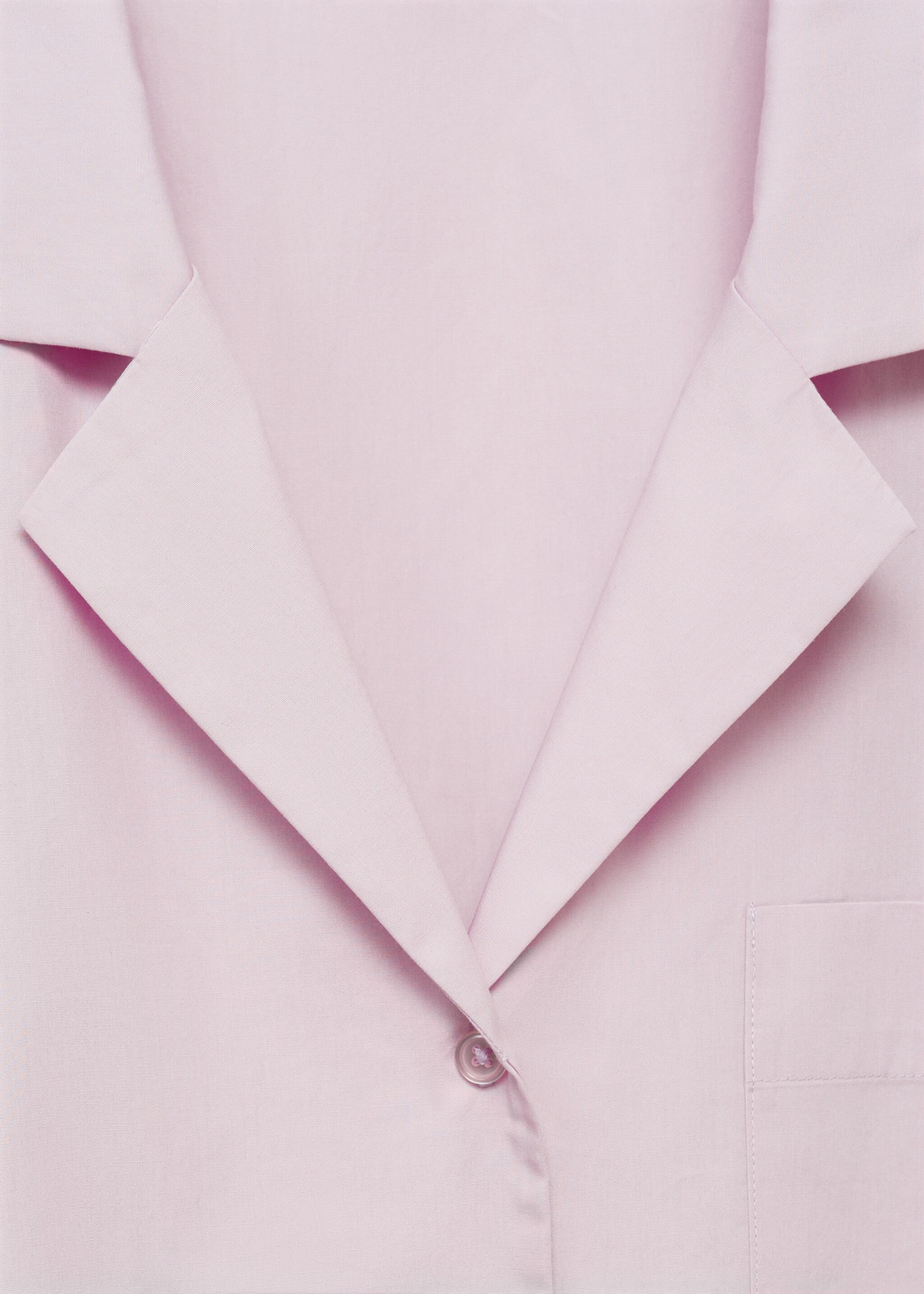 Garment-washed cotton shirt - Details of the article 0, Lilac. Ref: 87042896-00.