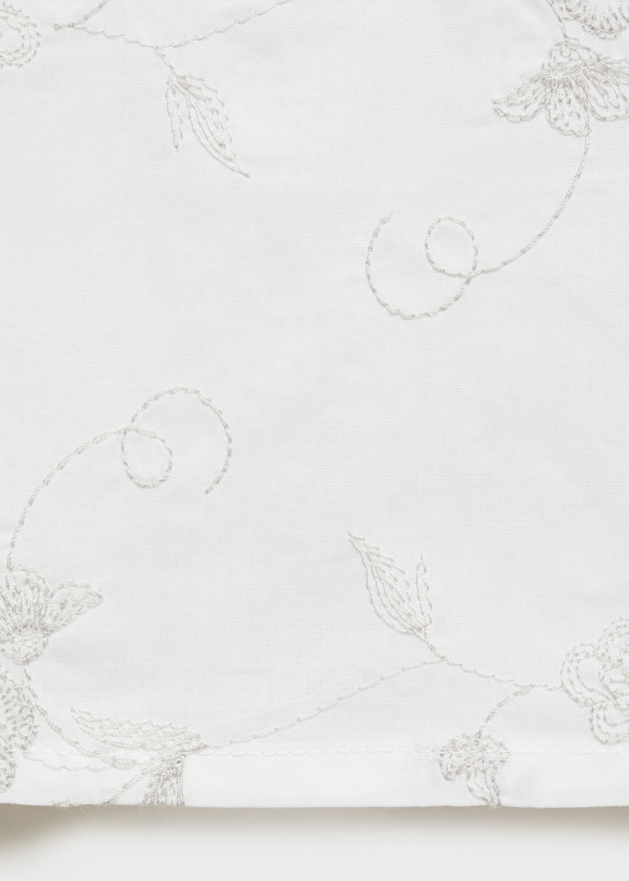 Embroidered pyjama trousers - Details of the article 0, White. Ref: 87042898-00.