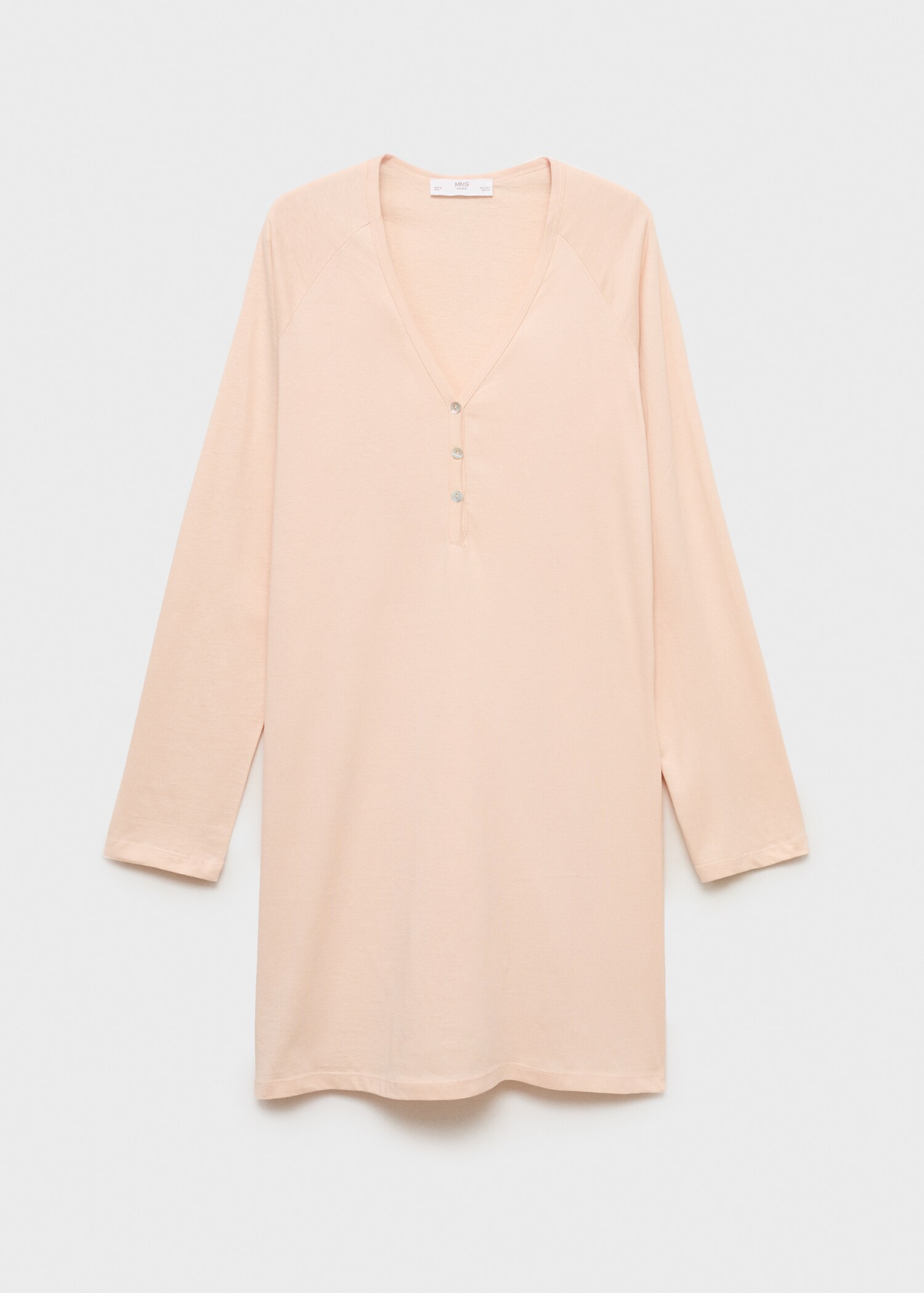 Cotton V-neck nightgown - Article without model