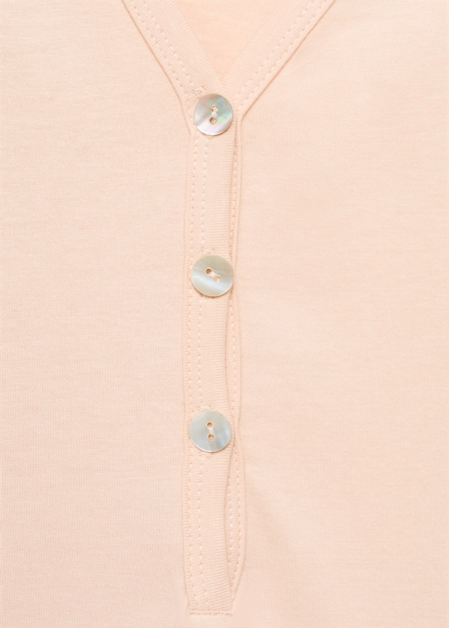 Cotton V-neck nightgown - Details of the article 8