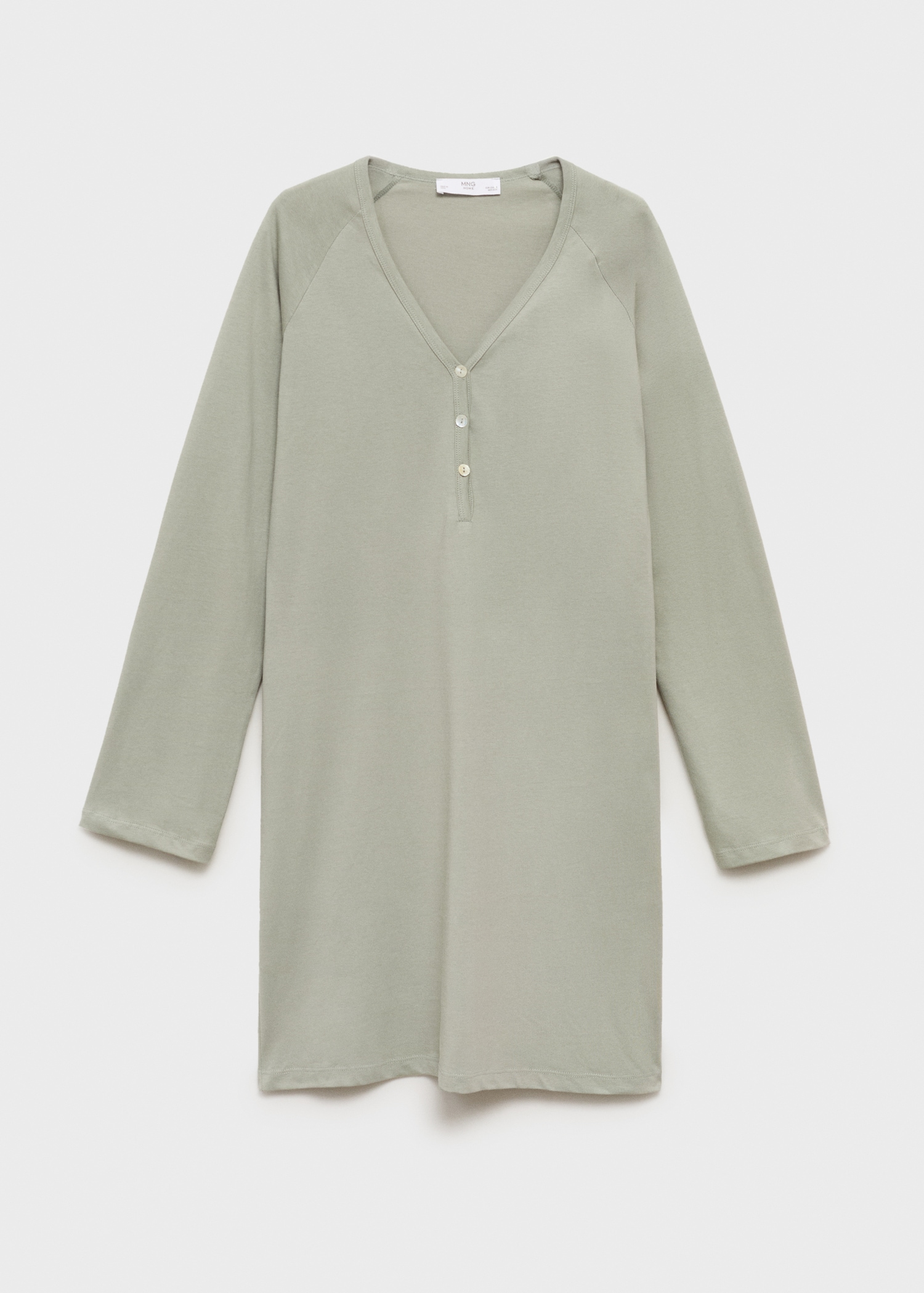 Cotton V-neck nightgown - Article without model