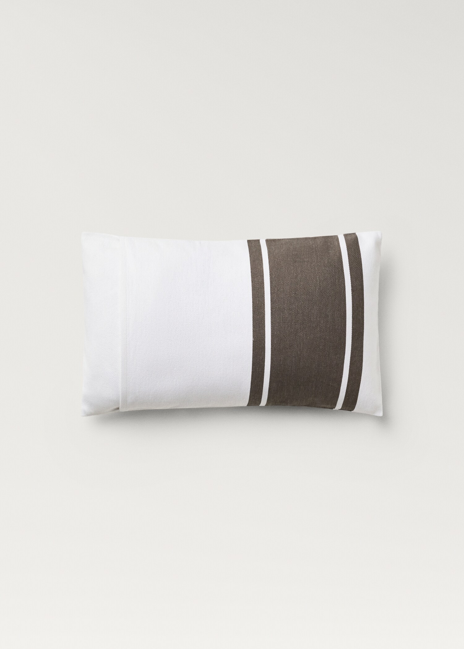 Cotton wide-striped cushion cover 30x50 cm - Details of the article 1