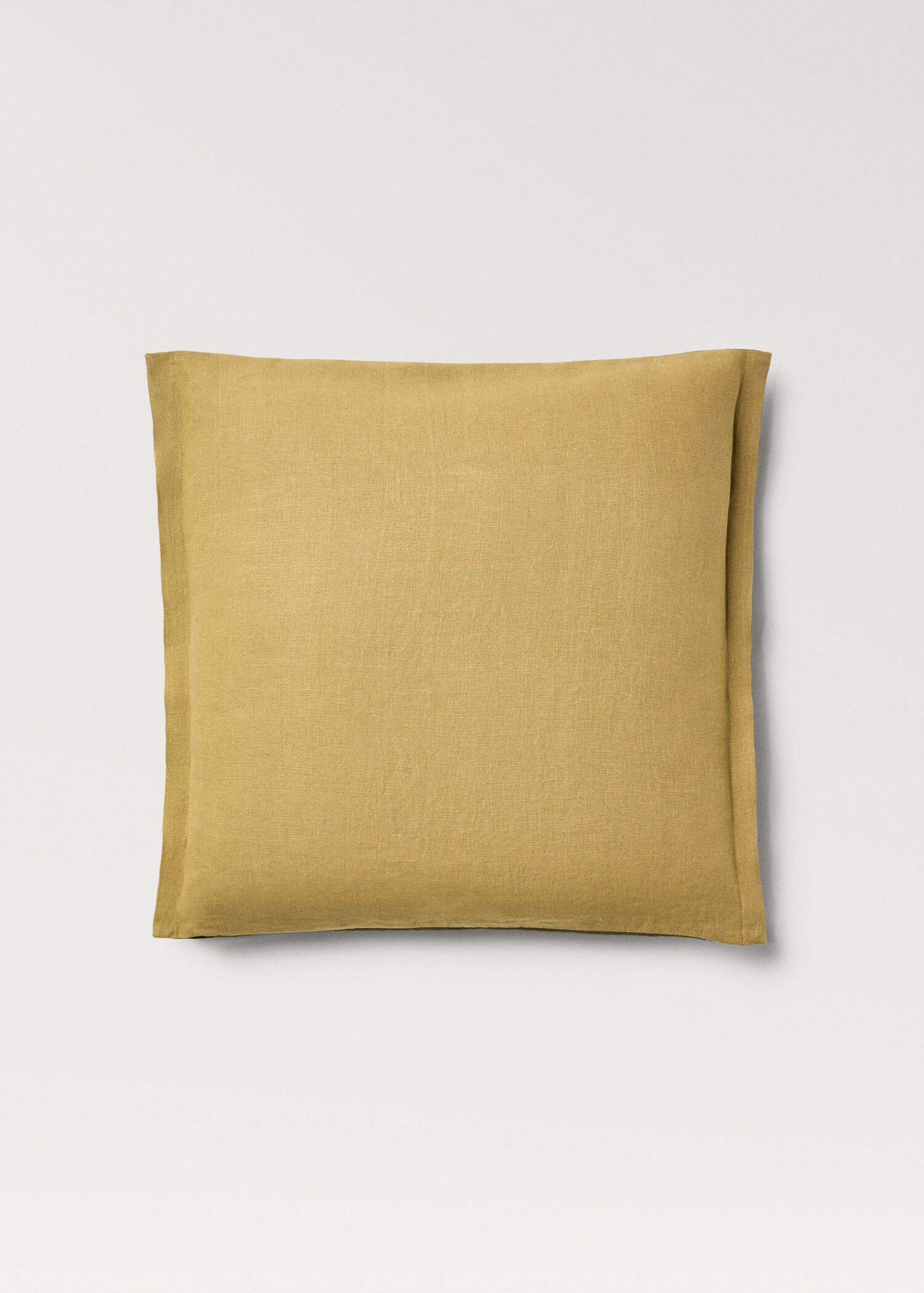 Bicolour linen cushion cover 60x60 cm - Details of the article 1
