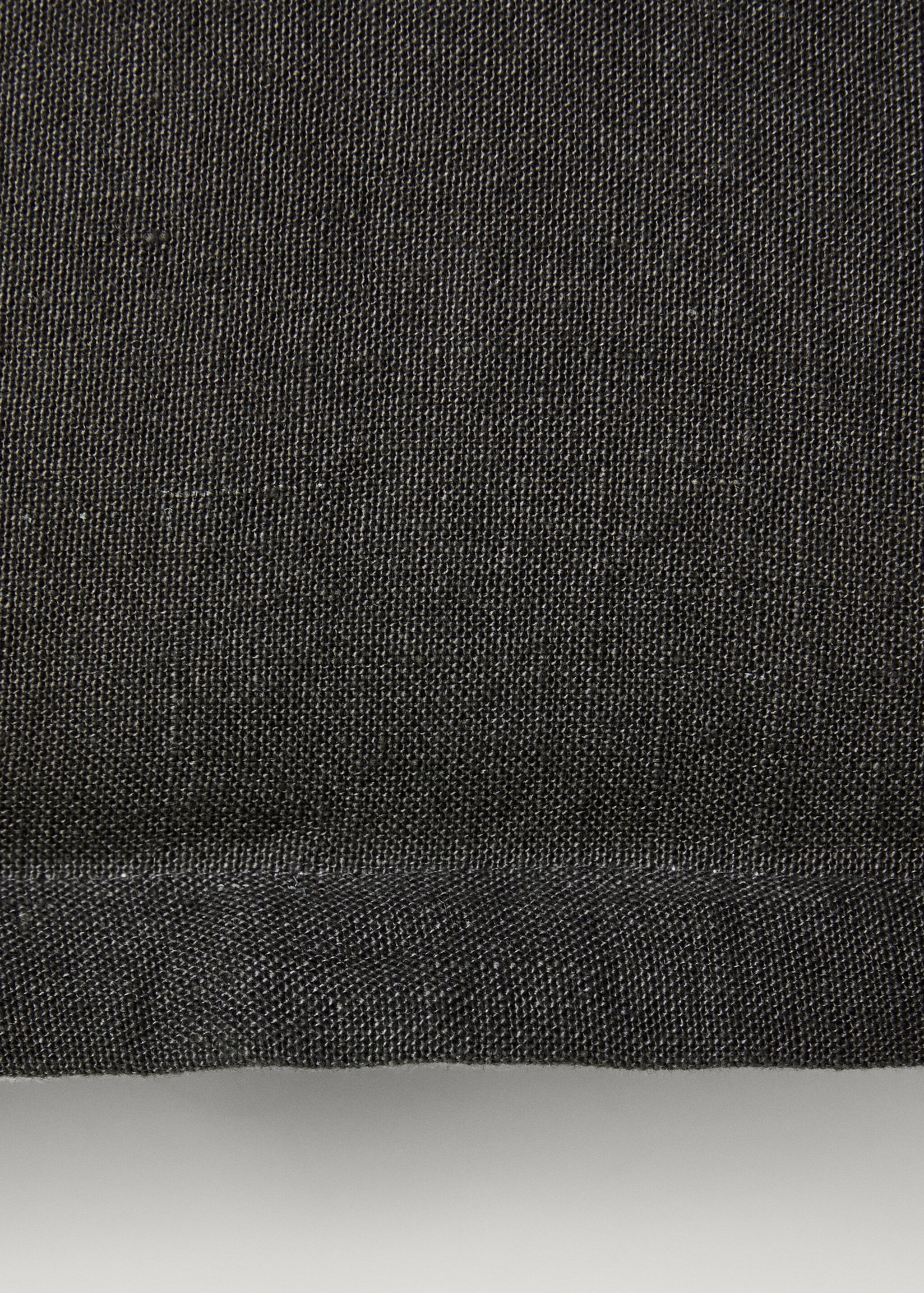 Bicolour linen cushion cover 60x60 cm - Details of the article 3, Aqua Green. Ref: 87042919-00.