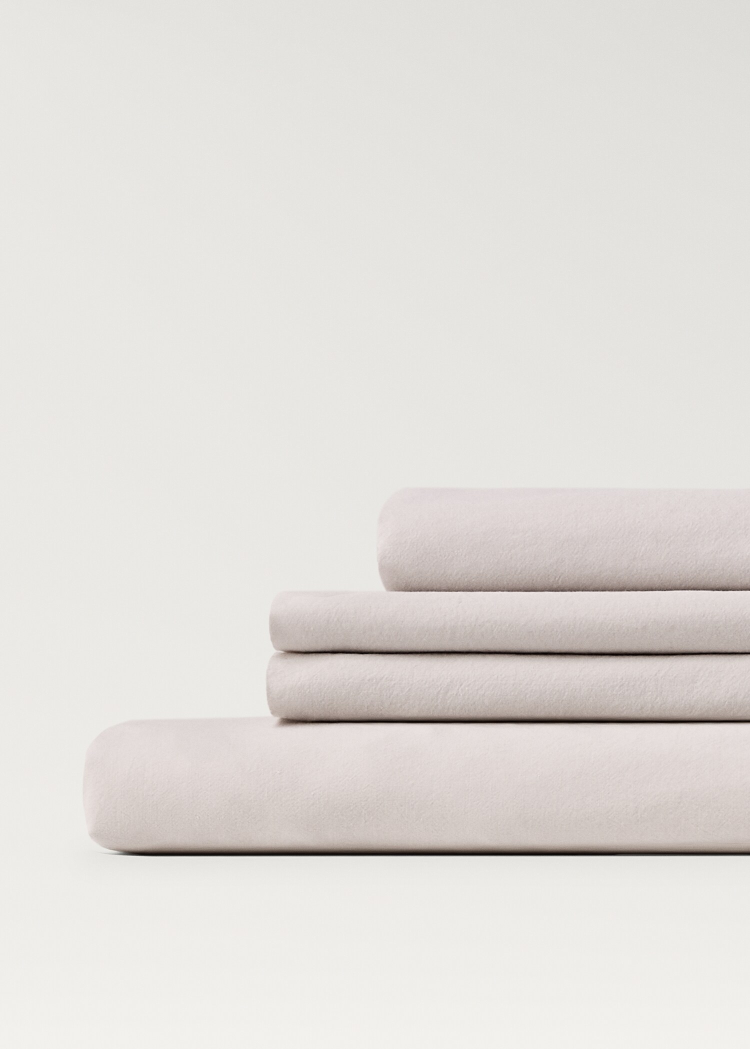 Washed cotton fitted sheet for 90 cm bed - Details of the article 1