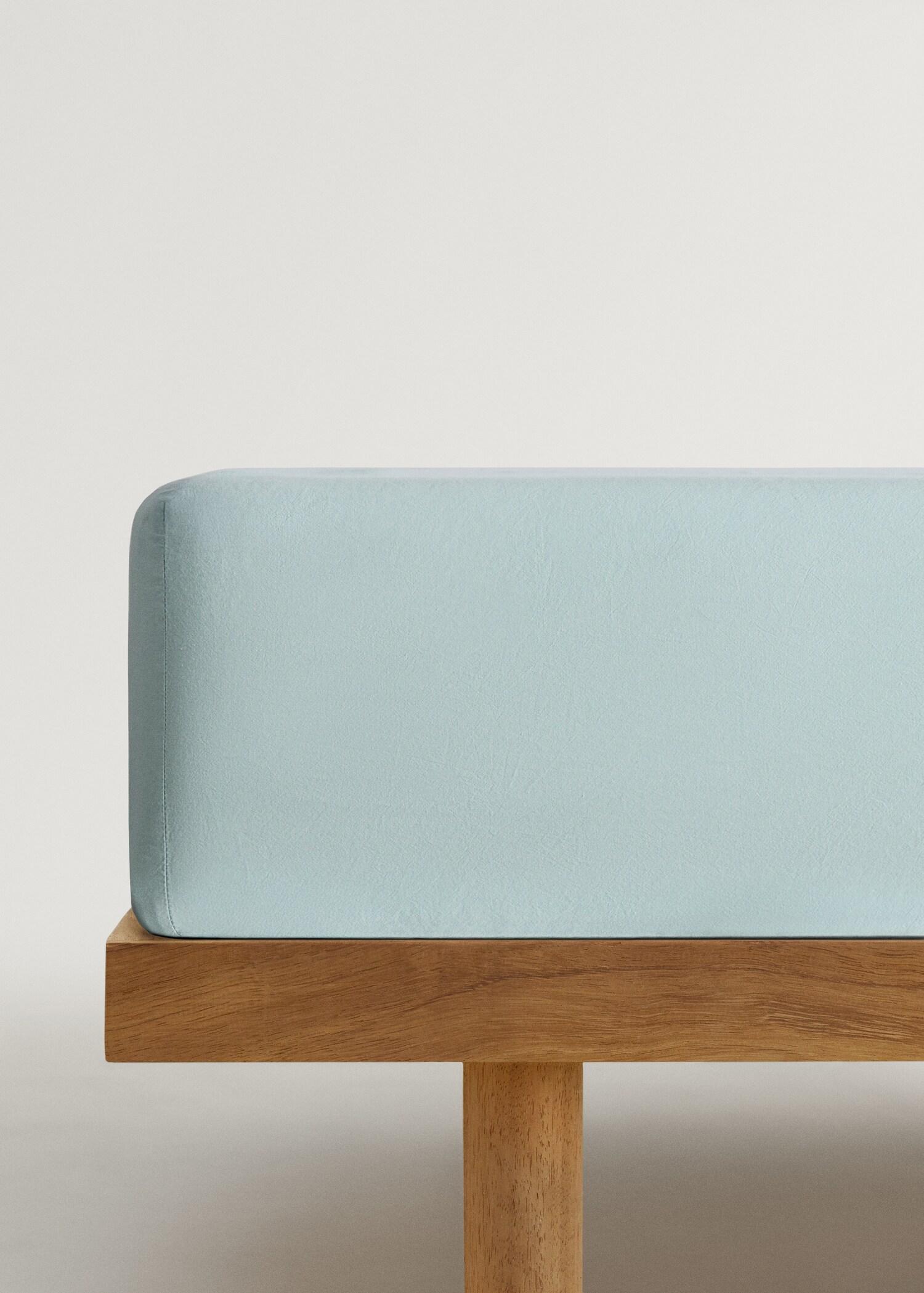 Washed cotton fitted sheet for 180 cm bed - Article without model