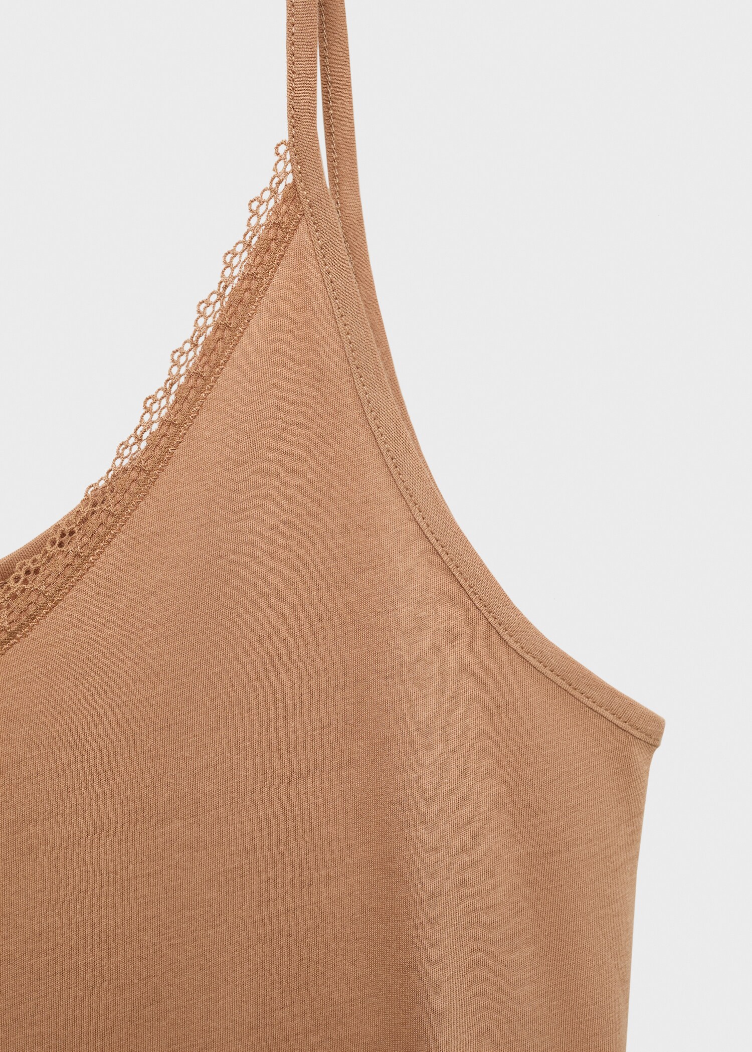 Cotton nightdress with lace trim - Details of the article 8