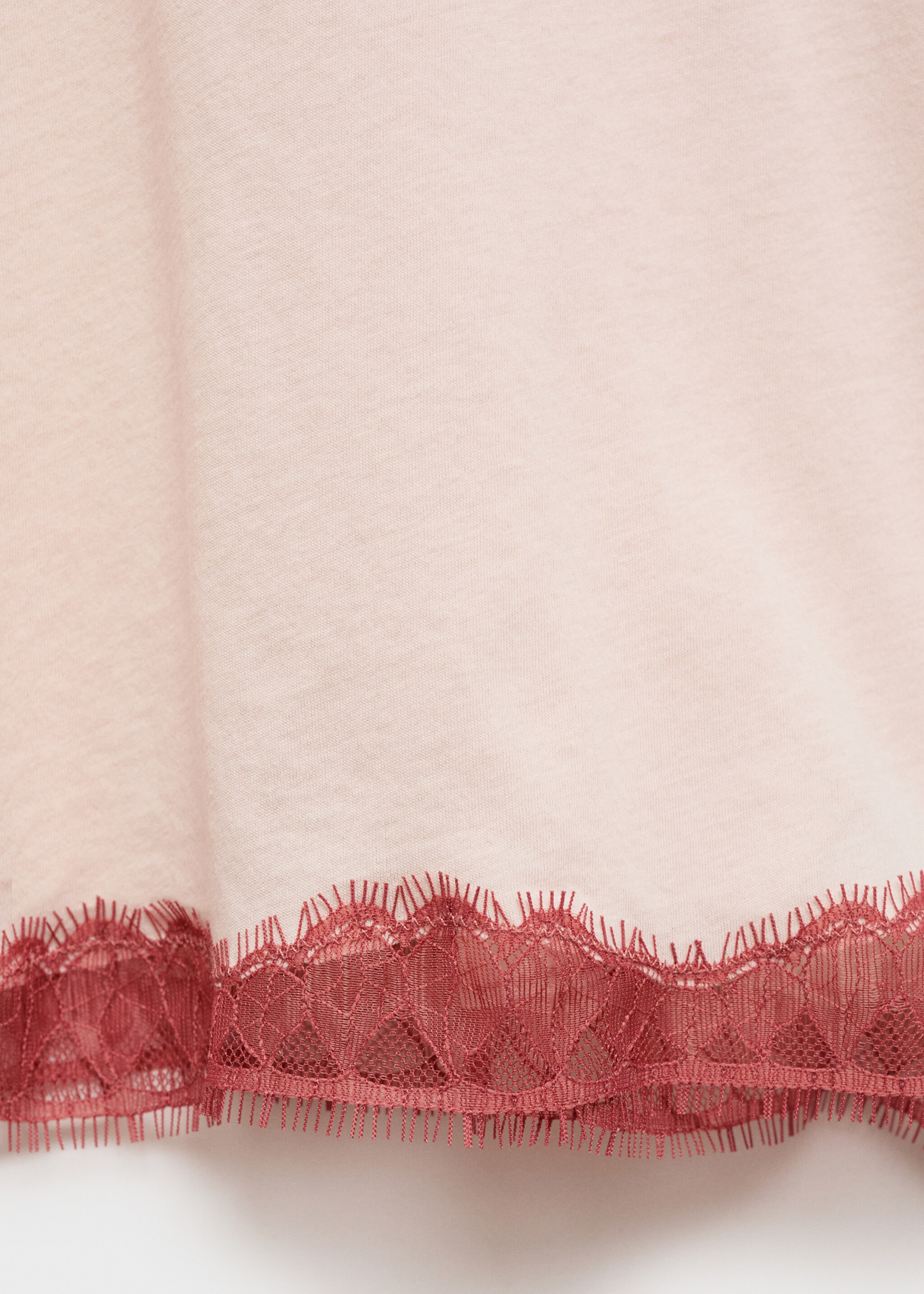 Nachthemd mit Spitzenbesatz - Detail des Artikels 0, Pastellrosa. Ref: 87042940-00.